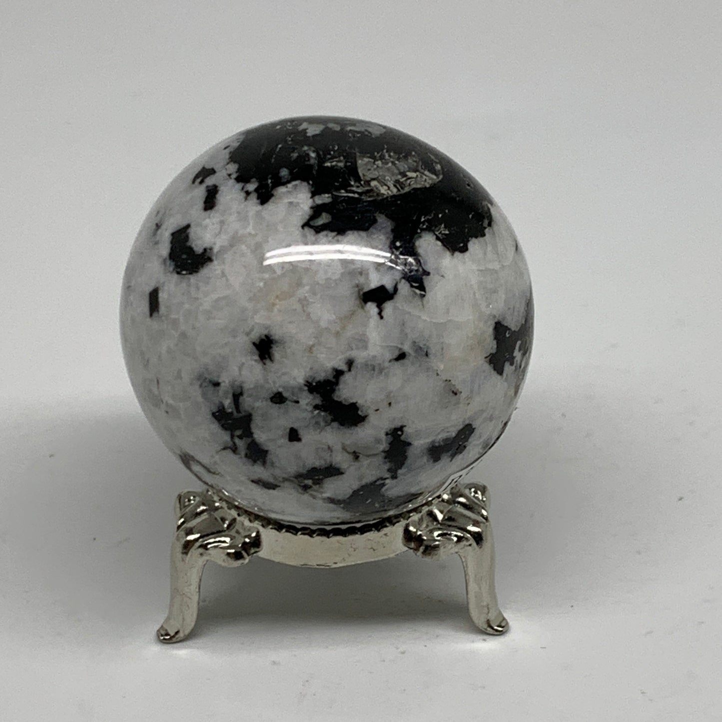 145.3g, 1.8"(46mm), Natural Rainbow Moonstone Sphere Ball Gemstone, B34354