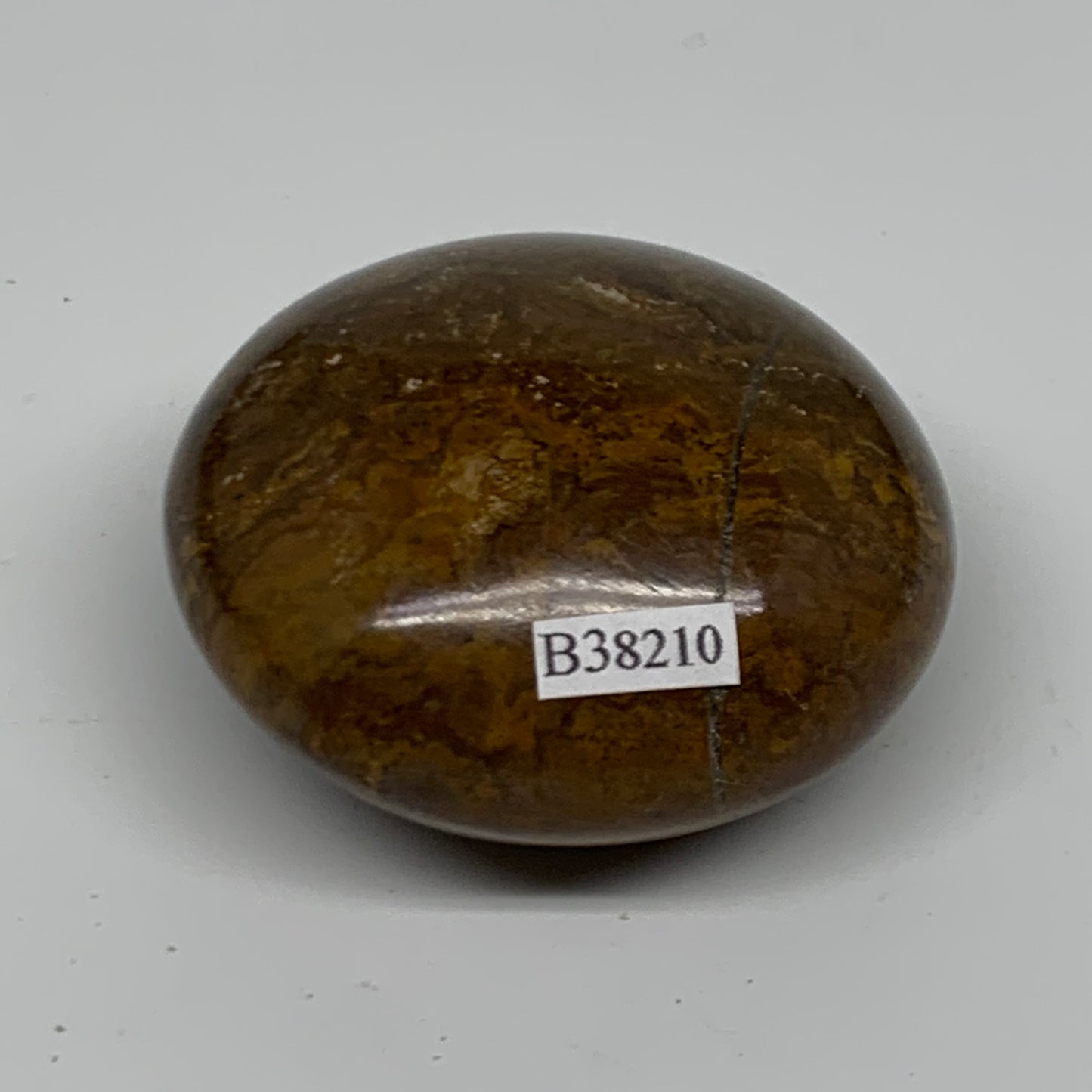 152g, 2.4"x2.2"x1.3" Natural Ocean Jasper Palm-Stone Orbicular Jasper, B38210