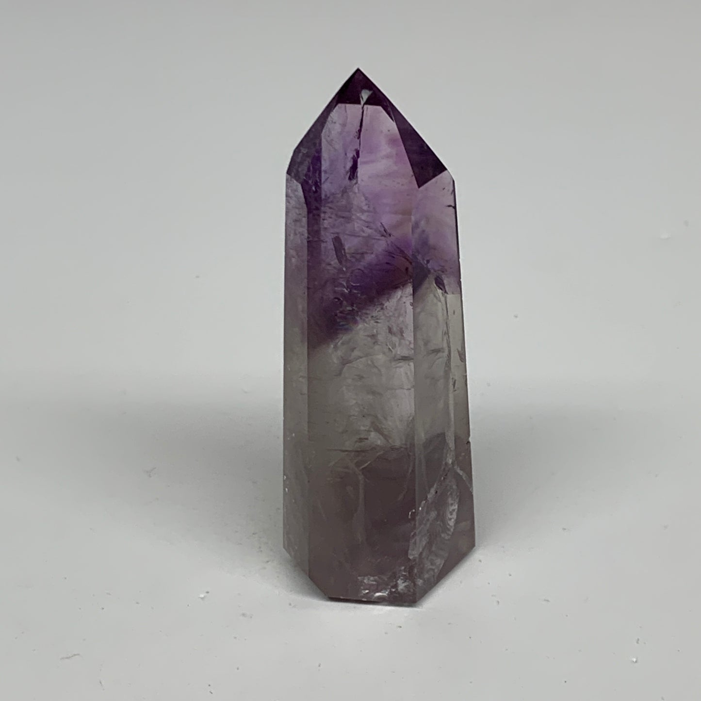 65.8g, 3"x1.1"x0.9", Natural Amethyst Tower Point Obelisk @Brazil, B32332