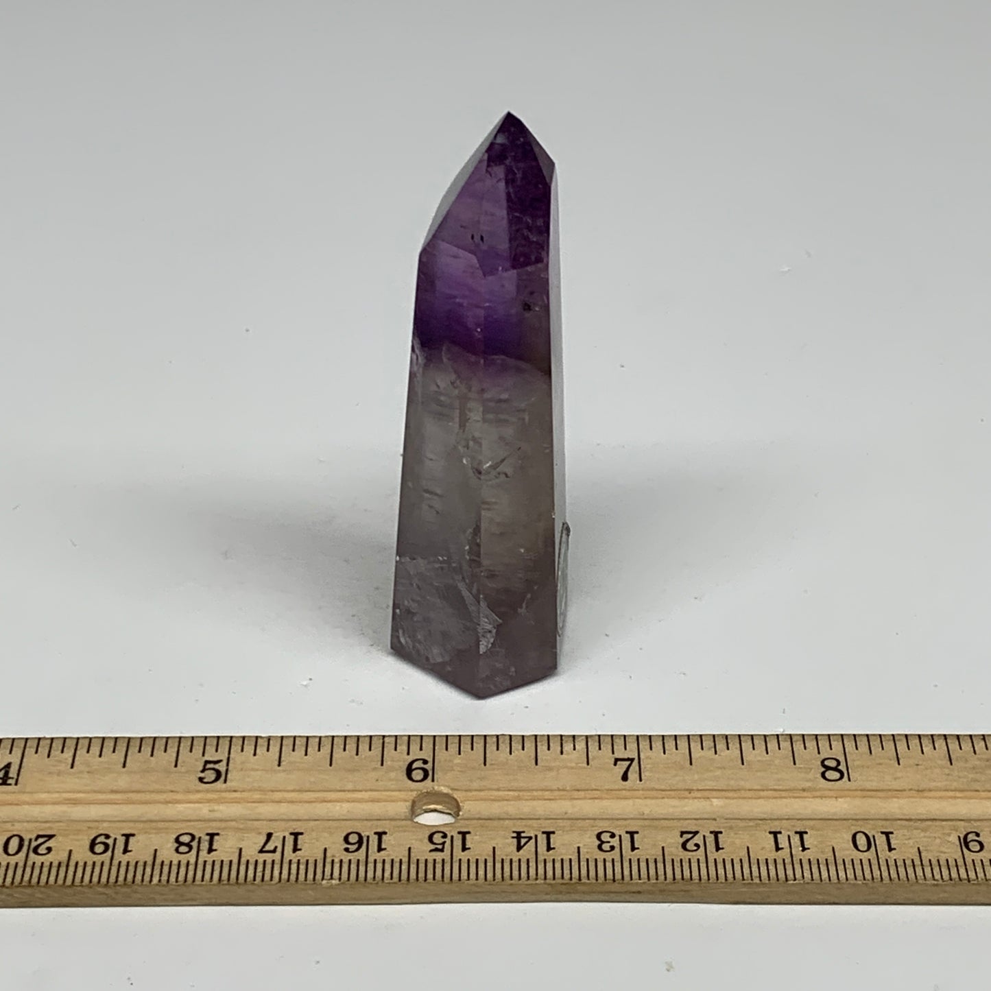 65.8g, 3"x1.1"x0.9", Natural Amethyst Tower Point Obelisk @Brazil, B32332