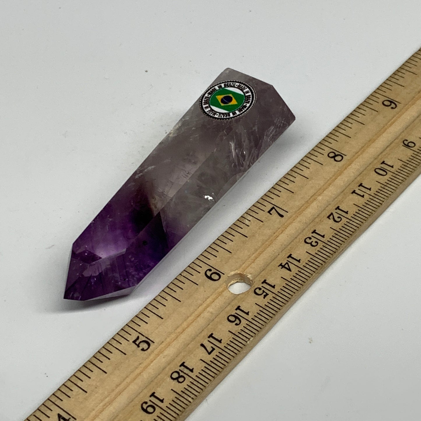 65.8g, 3"x1.1"x0.9", Natural Amethyst Tower Point Obelisk @Brazil, B32332