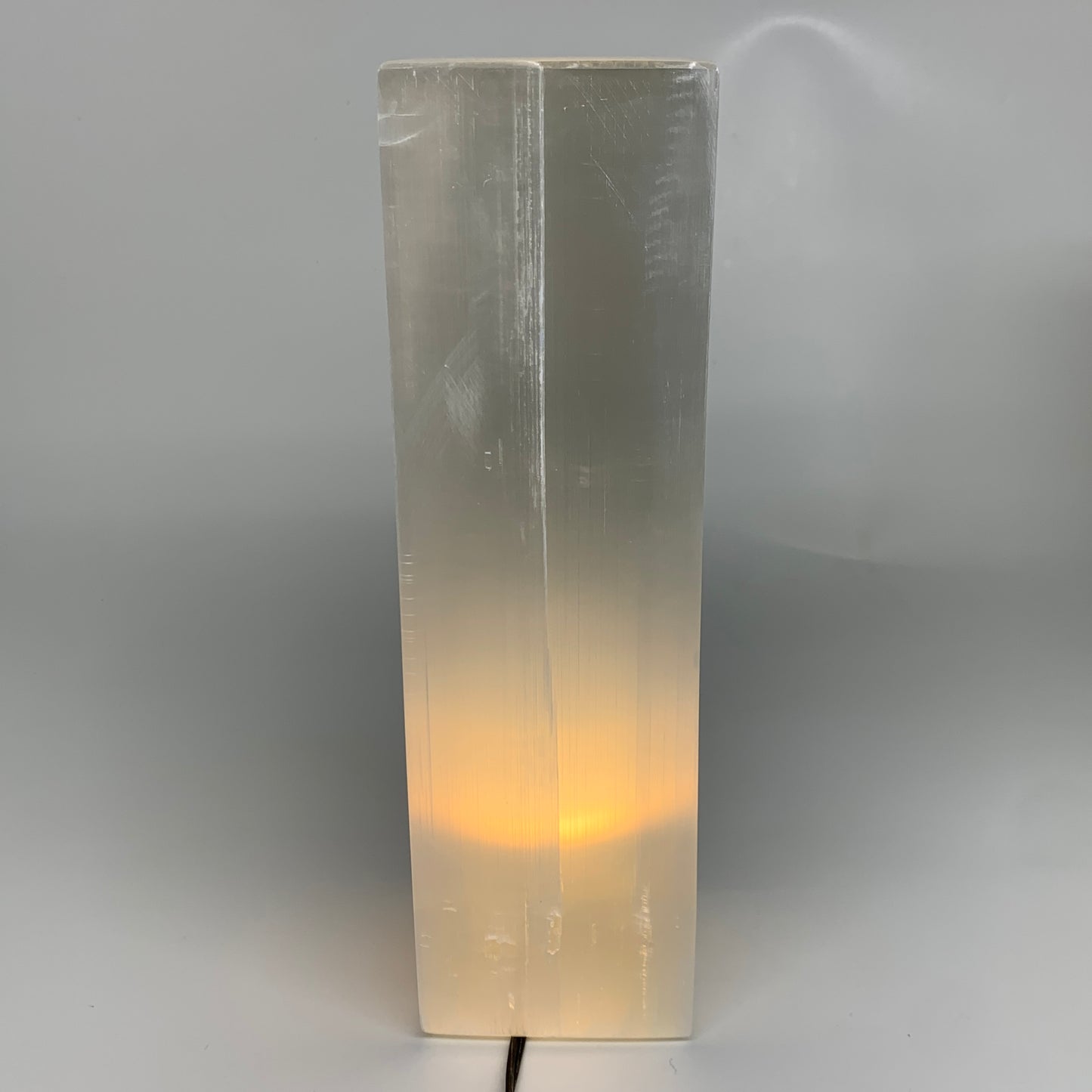 11 lbs. 11.7"x3.4", Rectangle Selenite (Satin Spar) Lamp, w/6ft Chord, B35809