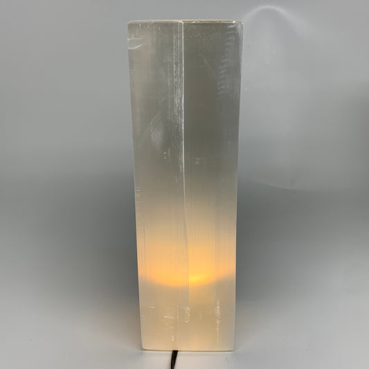 11 lbs. 11.7"x3.4", Rectangle Selenite (Satin Spar) Lamp, w/6ft Chord, B35809