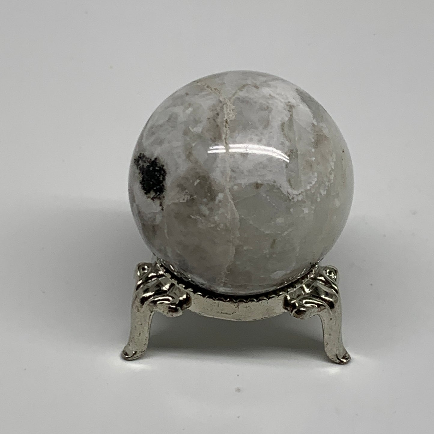 84.8g, 1.6"(39mm), Natural Rainbow Moonstone Sphere Ball Gemstone, B35143