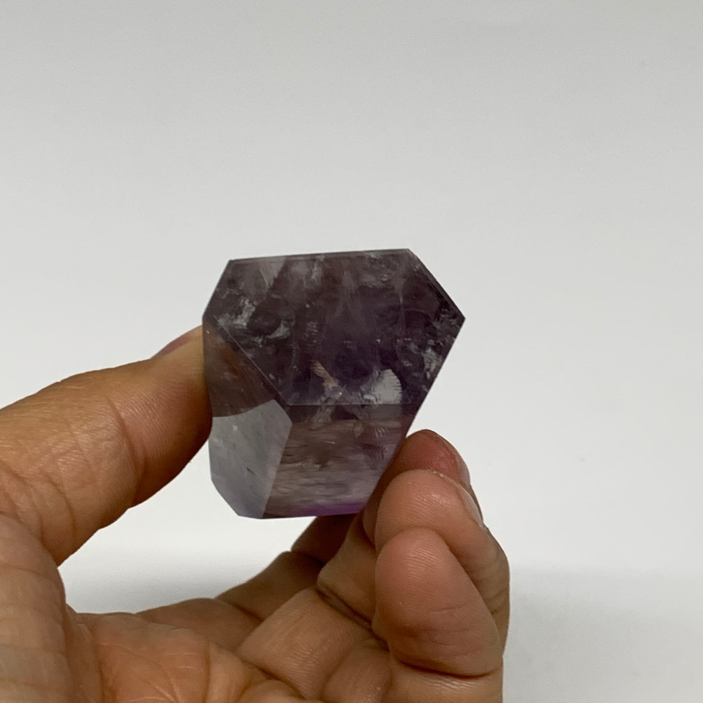 86.5g, 3.3"x1.3"x0.9", Natural Amethyst Tower Point Obelisk @Brazil, B32333