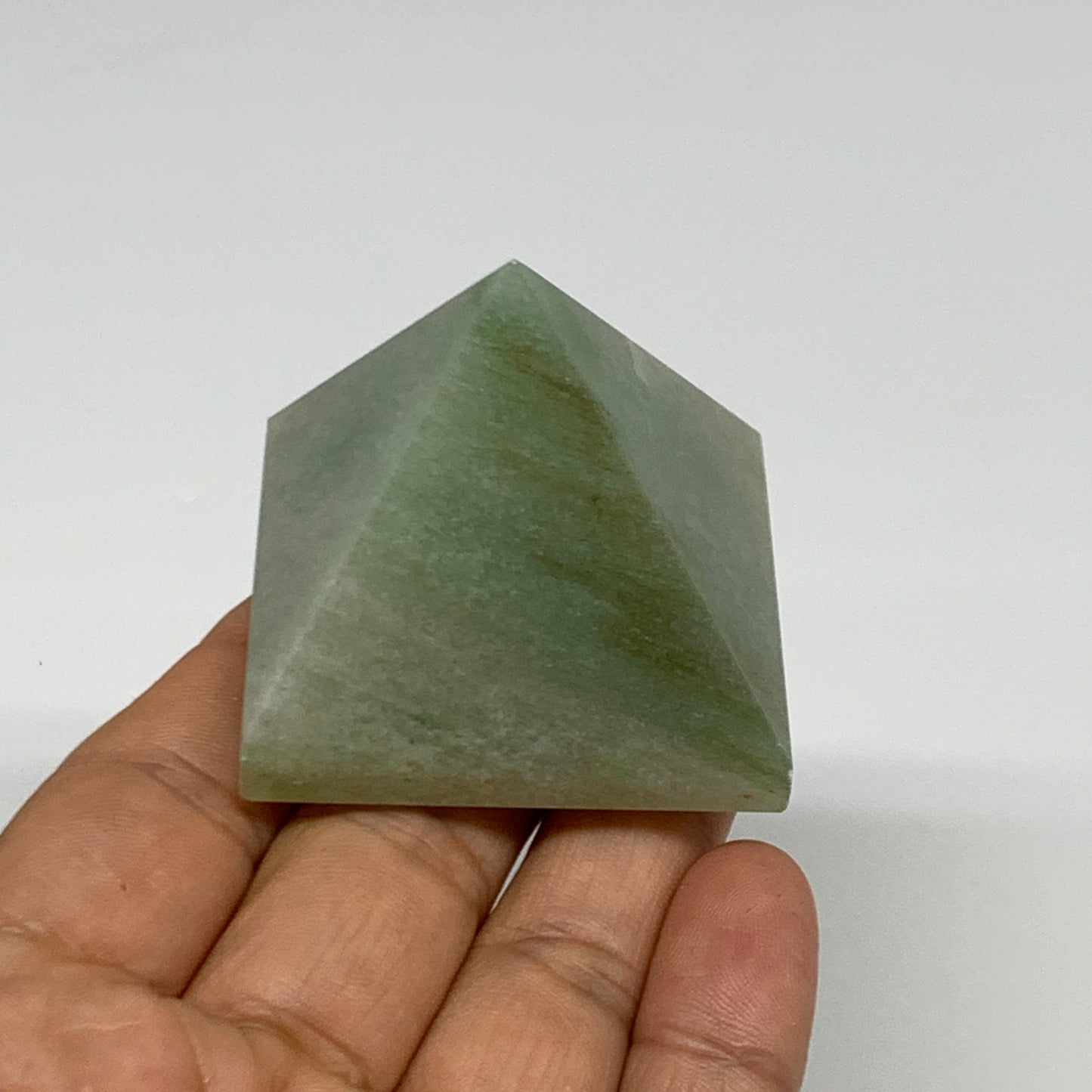 96.5g, 1.6"x1.8"x1.8", Green Aventurine Pyramid Gemstone,Healing Crystal, B30189