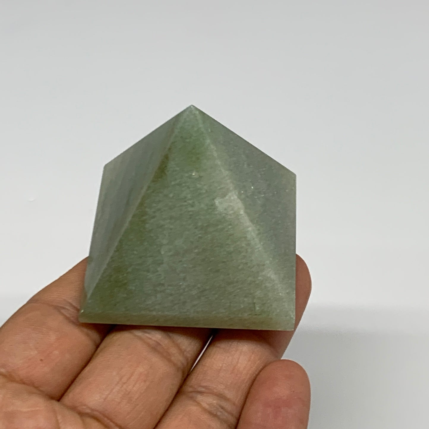 96.5g, 1.6"x1.8"x1.8", Green Aventurine Pyramid Gemstone,Healing Crystal, B30189