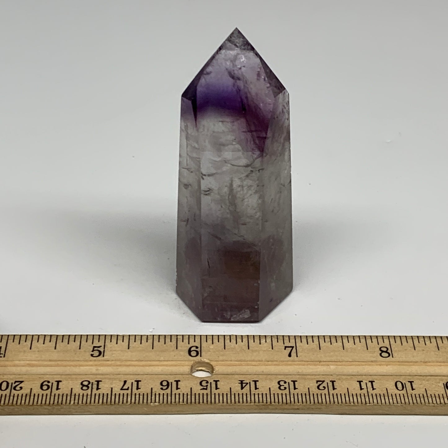 86.5g, 3.3"x1.3"x0.9", Natural Amethyst Tower Point Obelisk @Brazil, B32333