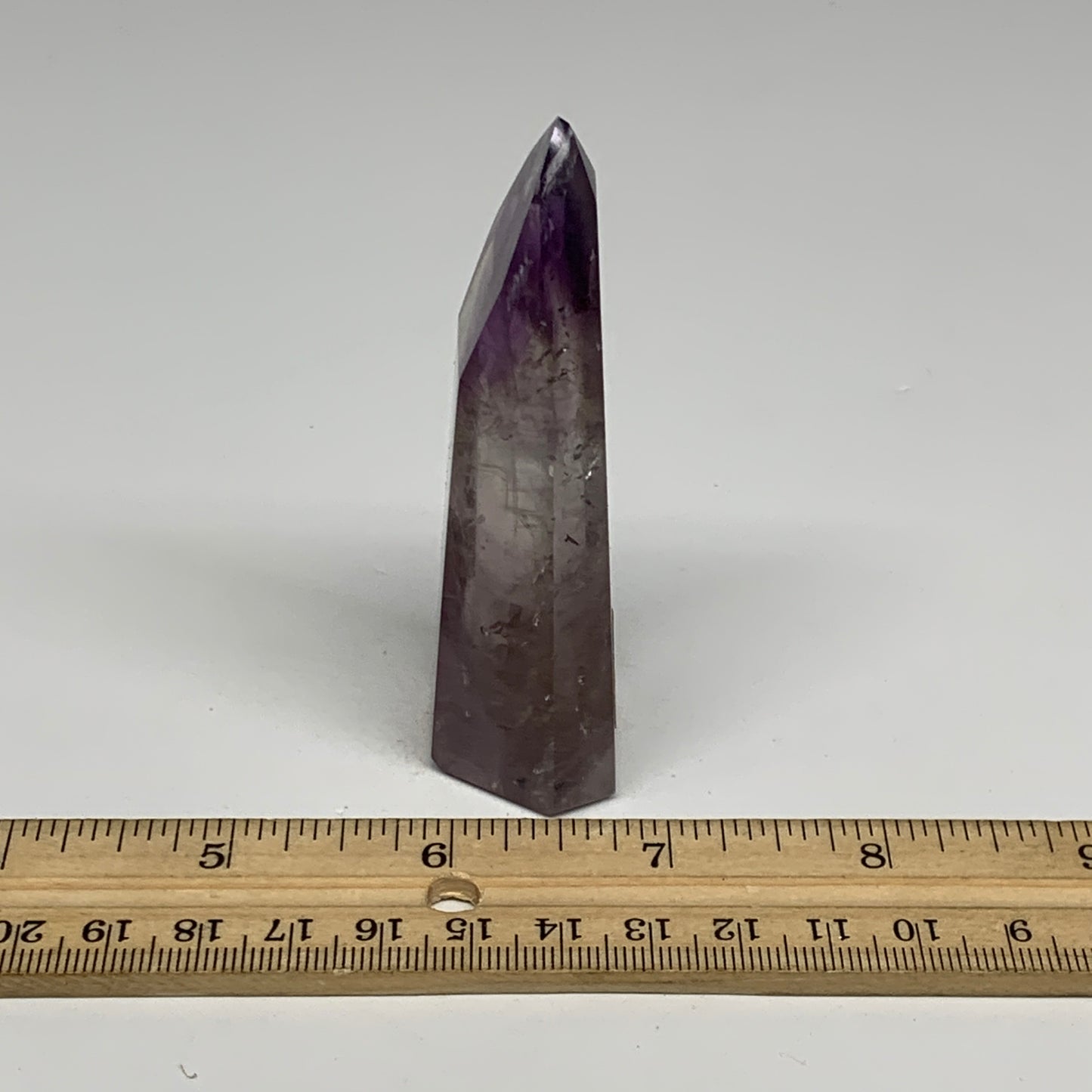 86.5g, 3.3"x1.3"x0.9", Natural Amethyst Tower Point Obelisk @Brazil, B32333
