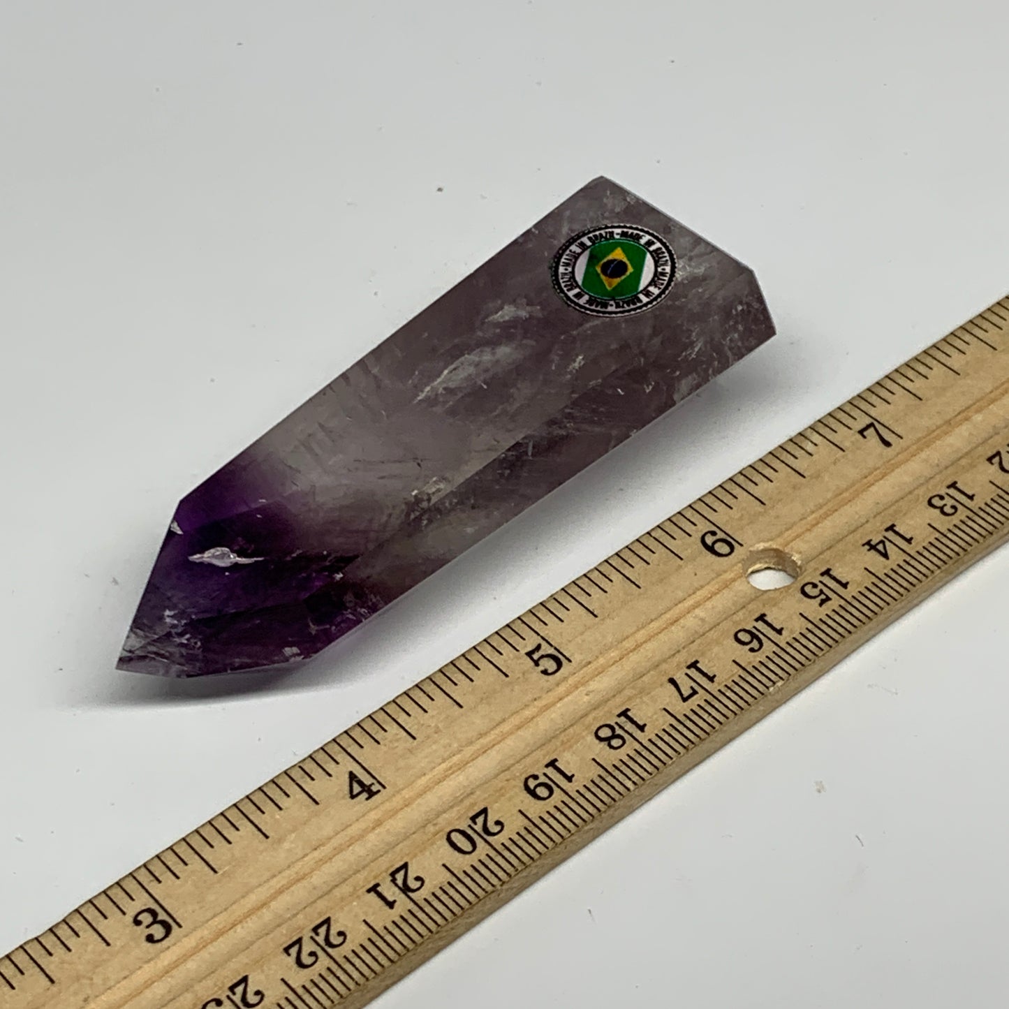 86.5g, 3.3"x1.3"x0.9", Natural Amethyst Tower Point Obelisk @Brazil, B32333