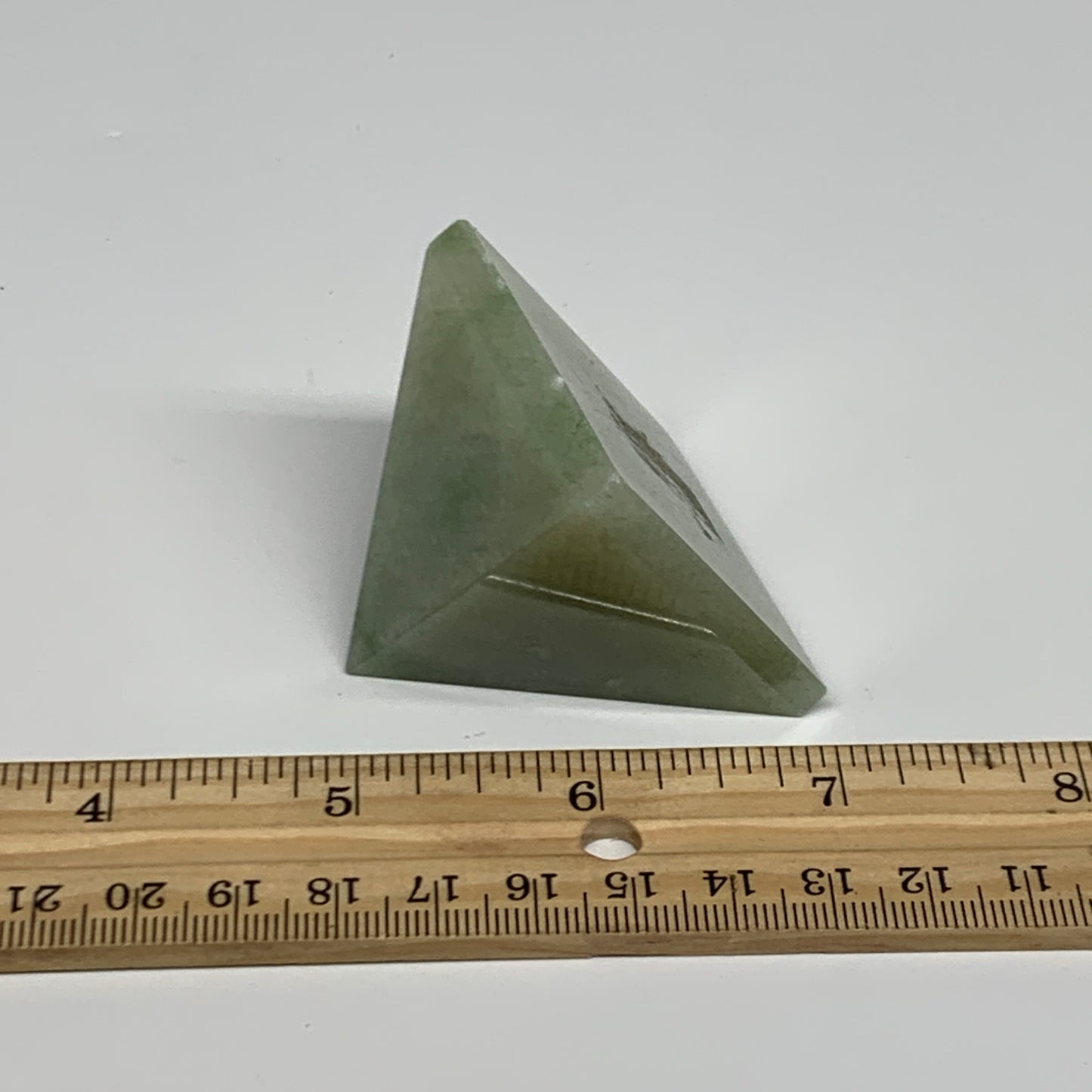96.5g, 1.6"x1.8"x1.8", Green Aventurine Pyramid Gemstone,Healing Crystal, B30189