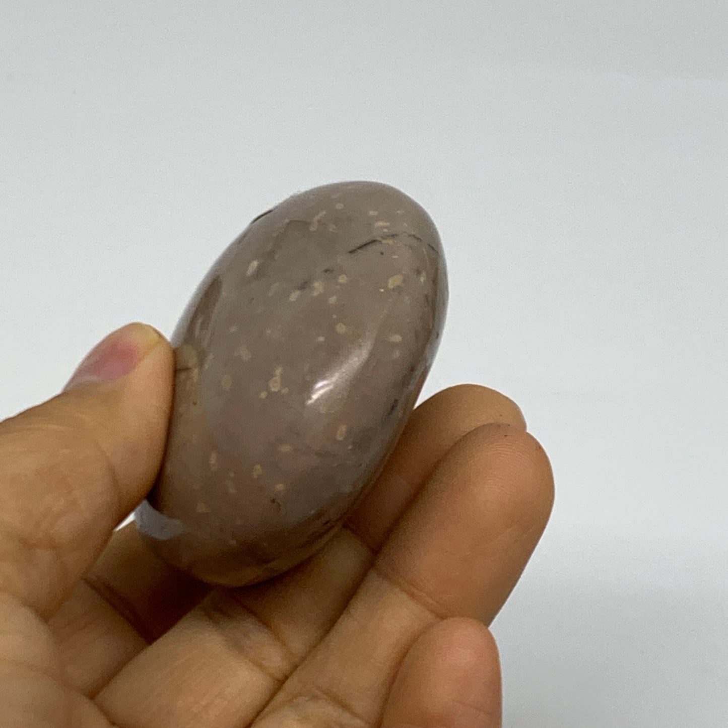 118.5g, 2.3"x2.1"x1.1" Natural Ocean Jasper Palm-Stone Orbicular Jasper, B38212