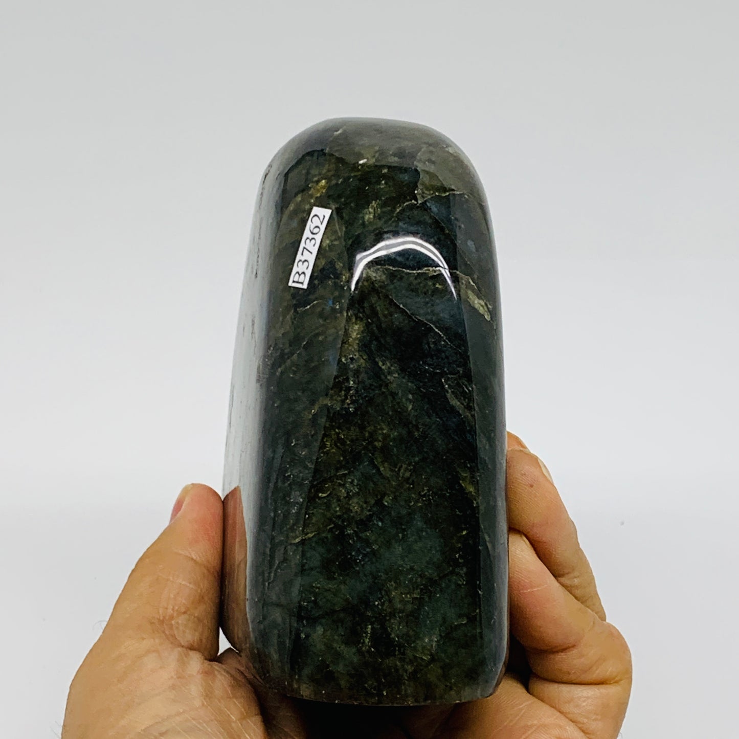 2 lbs, 3.9"x4.1"x1.8" Natural Labradorite Crystal Gemstones Freeform, B37362