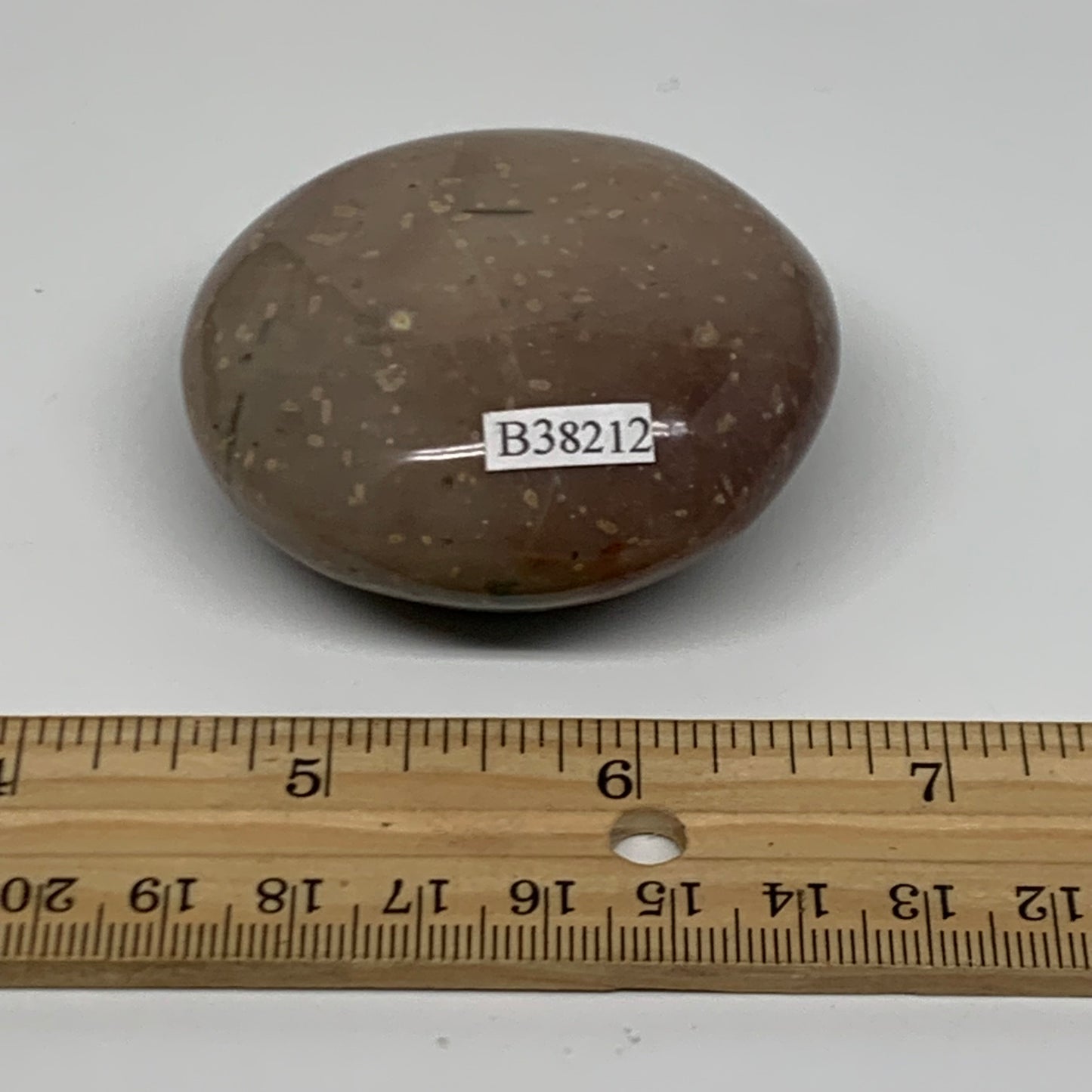 118.5g, 2.3"x2.1"x1.1" Natural Ocean Jasper Palm-Stone Orbicular Jasper, B38212
