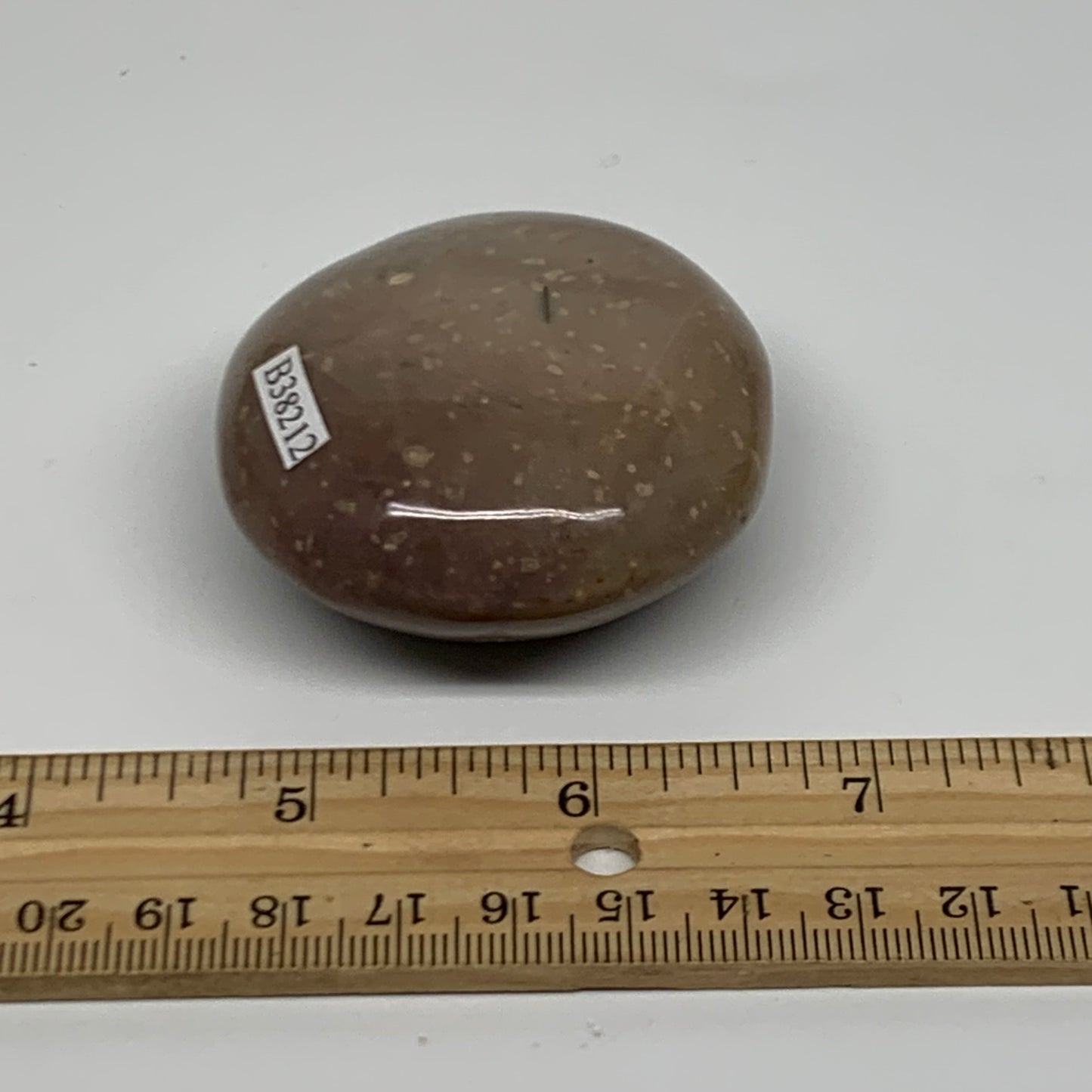 118.5g, 2.3"x2.1"x1.1" Natural Ocean Jasper Palm-Stone Orbicular Jasper, B38212