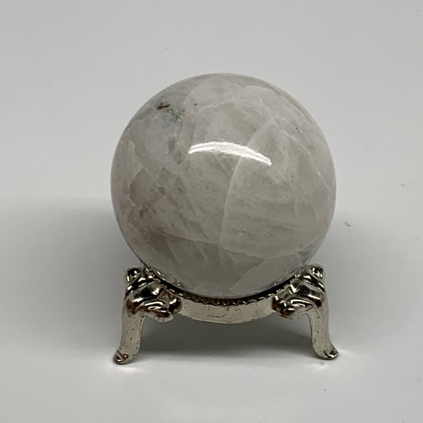 89.6g, 1.6"(40mm), Natural Rainbow Moonstone Sphere Ball Gemstone, B35144