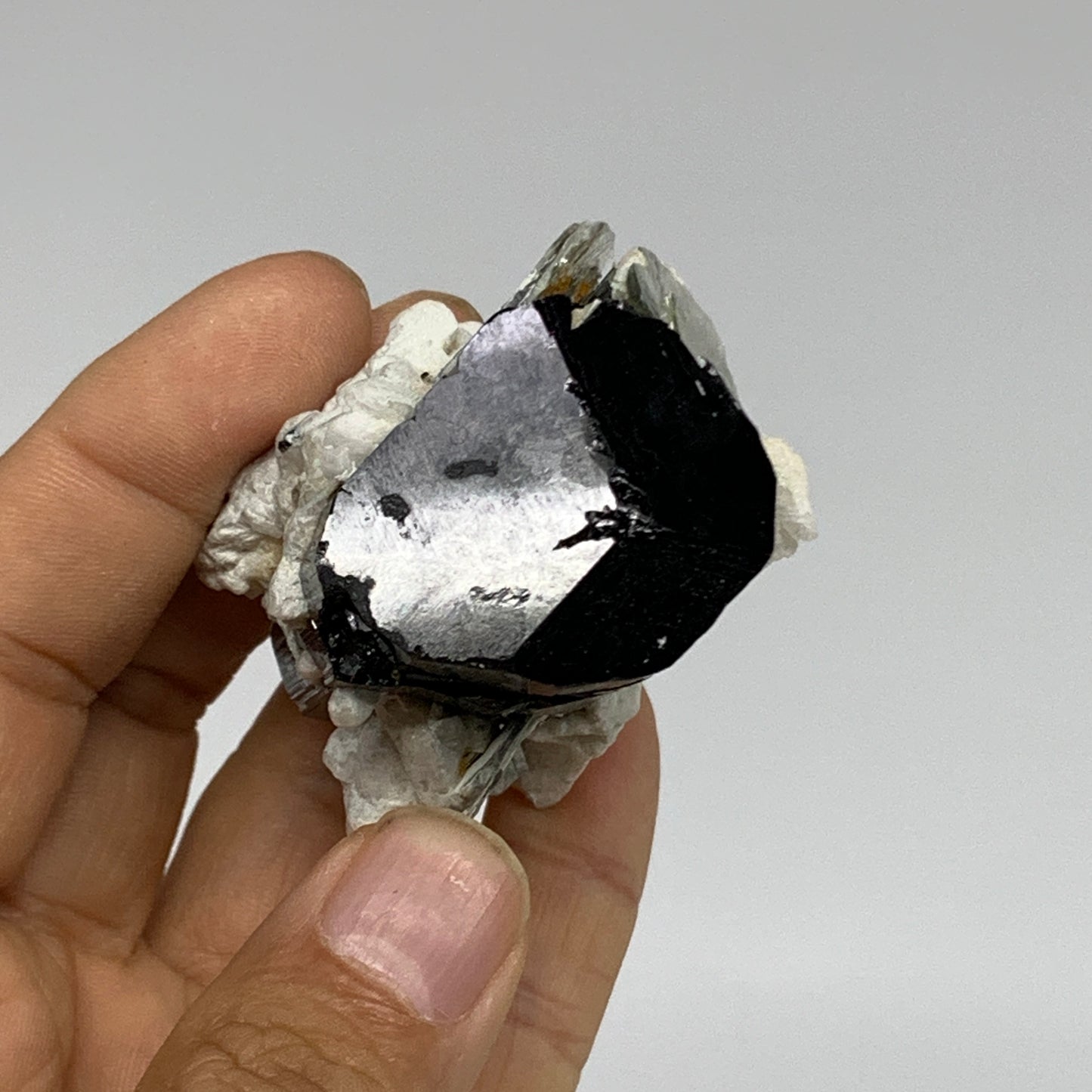 116.9g, 1.9"x1.4"x2", Black Tourmaline Phosphorus Mineral Specimen, B33722