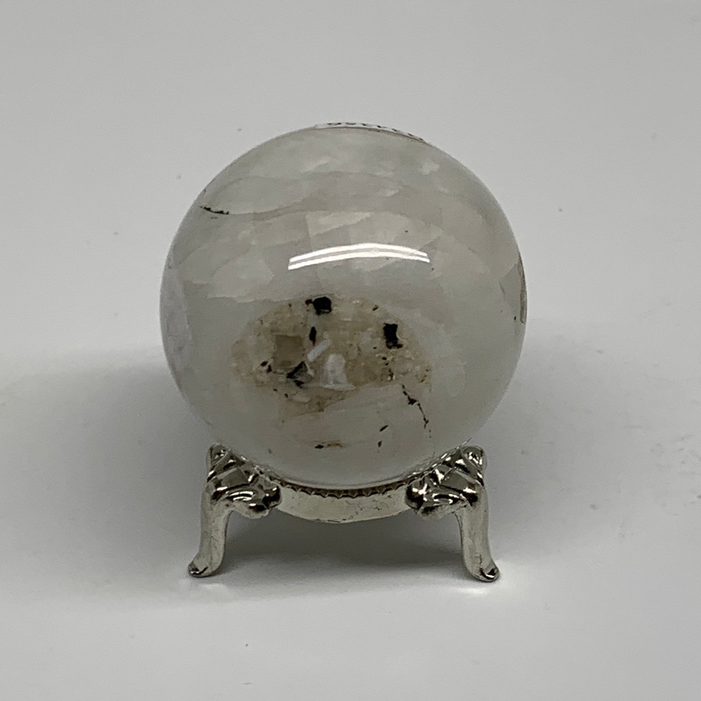 139.9g, 1.9"(47mm), Natural Rainbow Moonstone Sphere Ball Gemstone, B34356