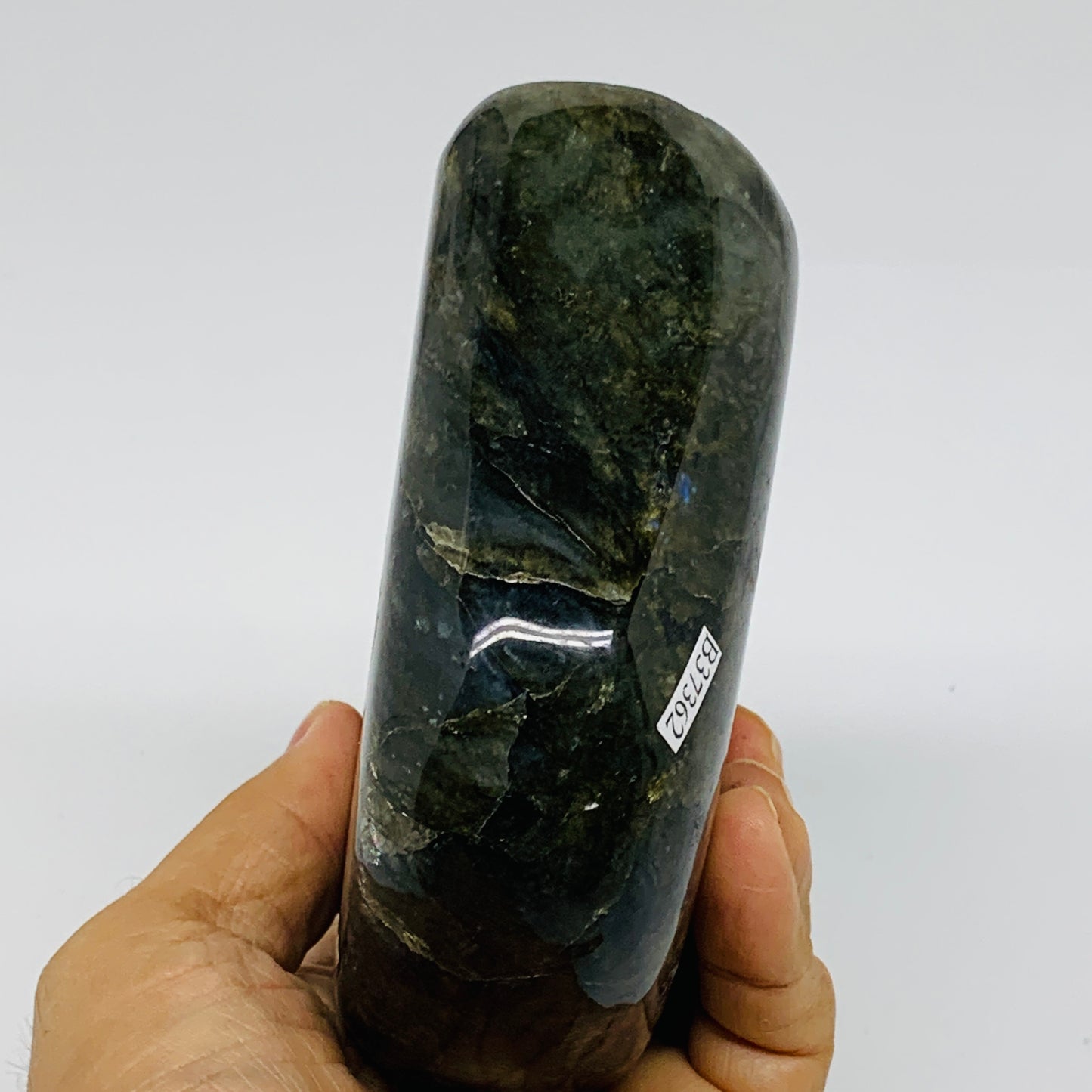 2 lbs, 3.9"x4.1"x1.8" Natural Labradorite Crystal Gemstones Freeform, B37362