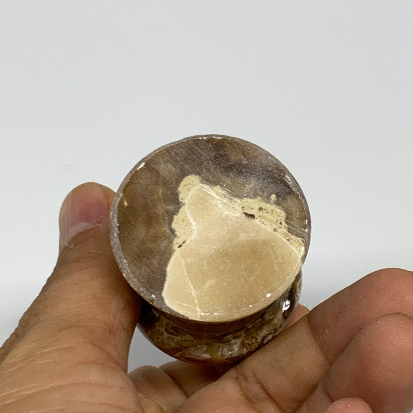 94.4g, 1.7x1.5", Chocolate Calcite Mushroom 2 Pieces bonded @Pakistan, B31701