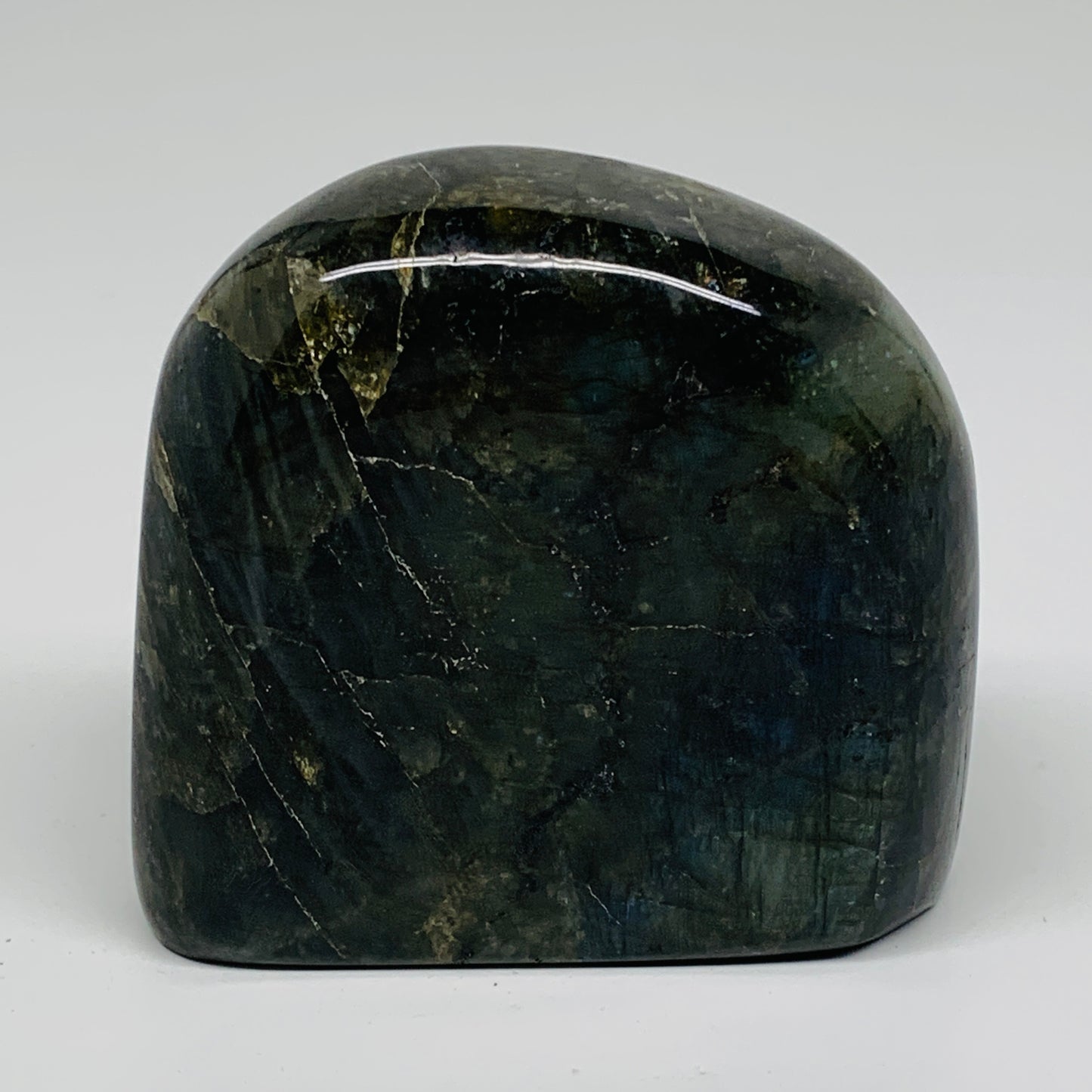 2 lbs, 3.9"x4.1"x1.8" Natural Labradorite Crystal Gemstones Freeform, B37362