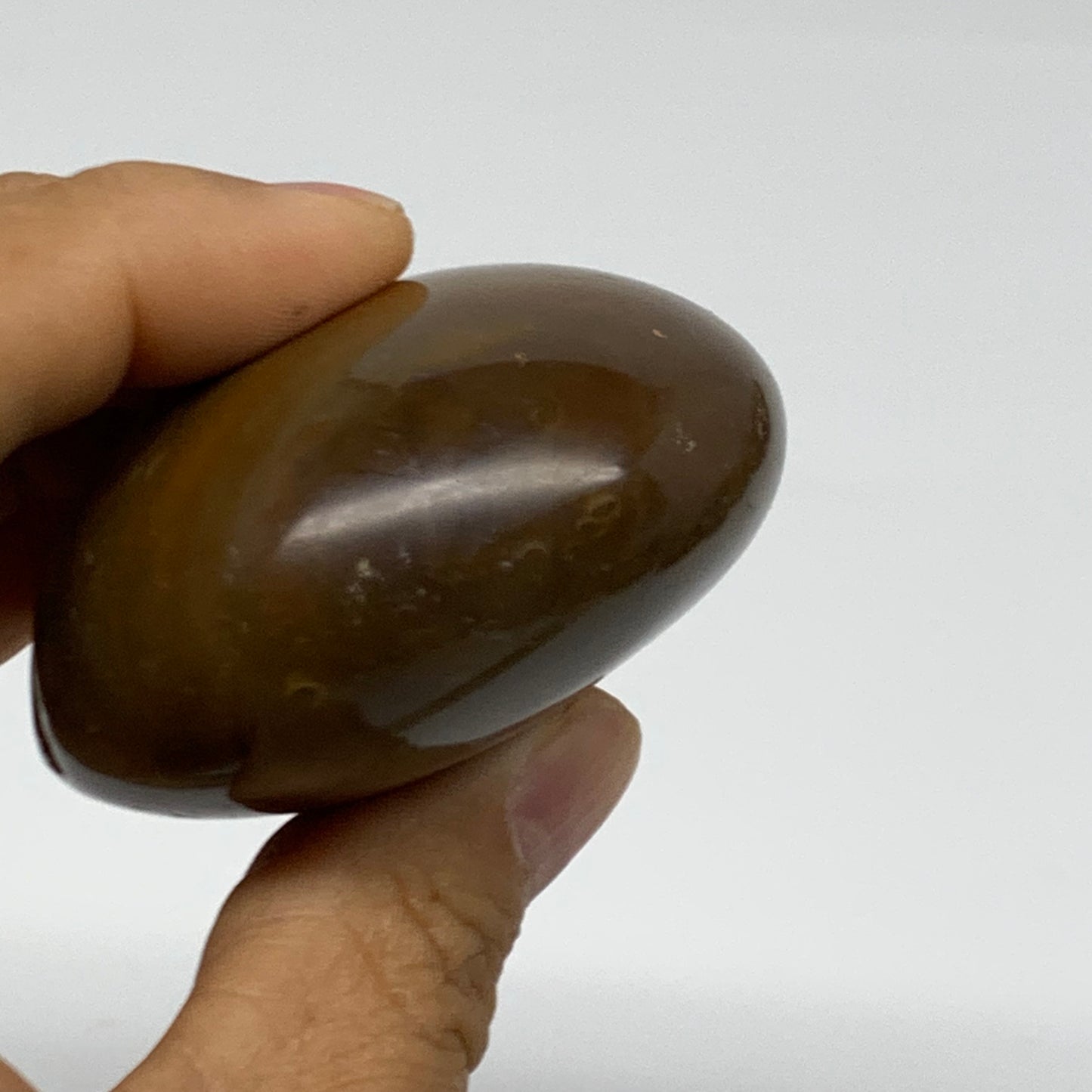 161.2g, 2.7"x2.1"x1.2" Natural Ocean Jasper Palm-Stone Orbicular Jasper, B38213