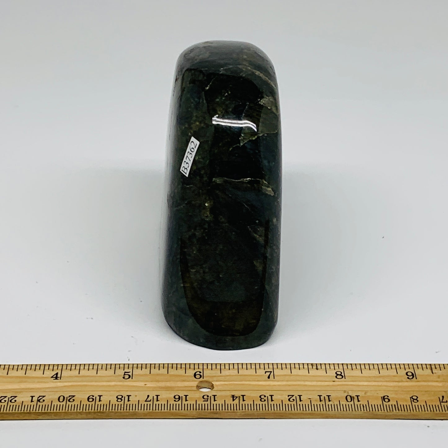 2 lbs, 3.9"x4.1"x1.8" Natural Labradorite Crystal Gemstones Freeform, B37362