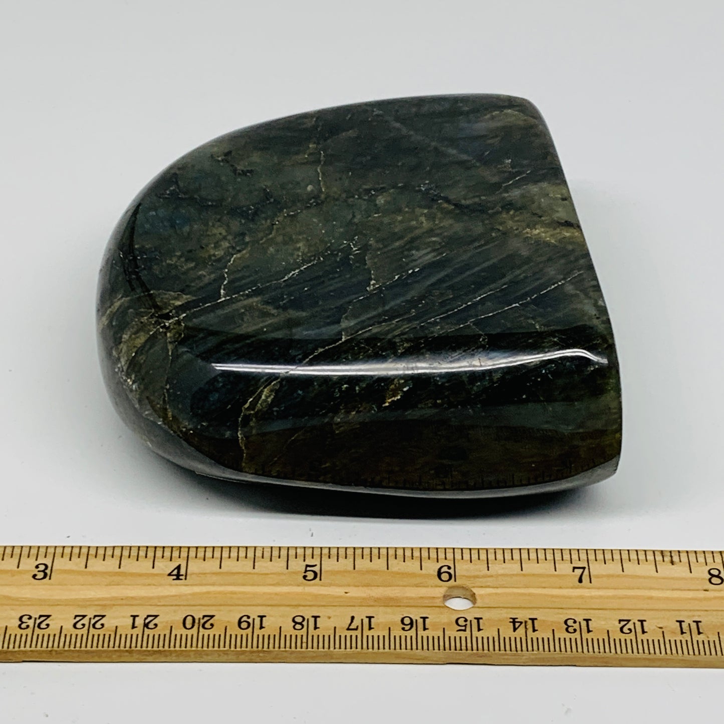 2 lbs, 3.9"x4.1"x1.8" Natural Labradorite Crystal Gemstones Freeform, B37362