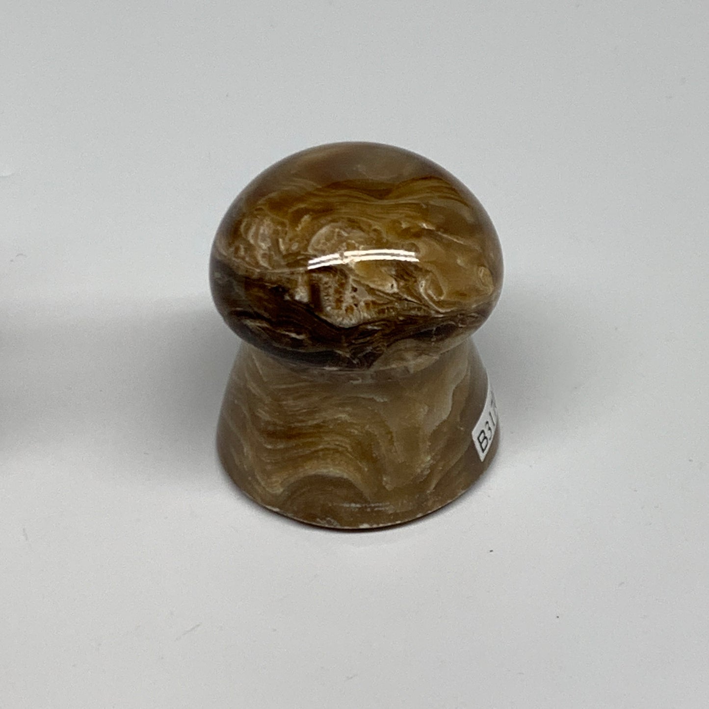 94.4g, 1.7x1.5", Chocolate Calcite Mushroom 2 Pieces bonded @Pakistan, B31701