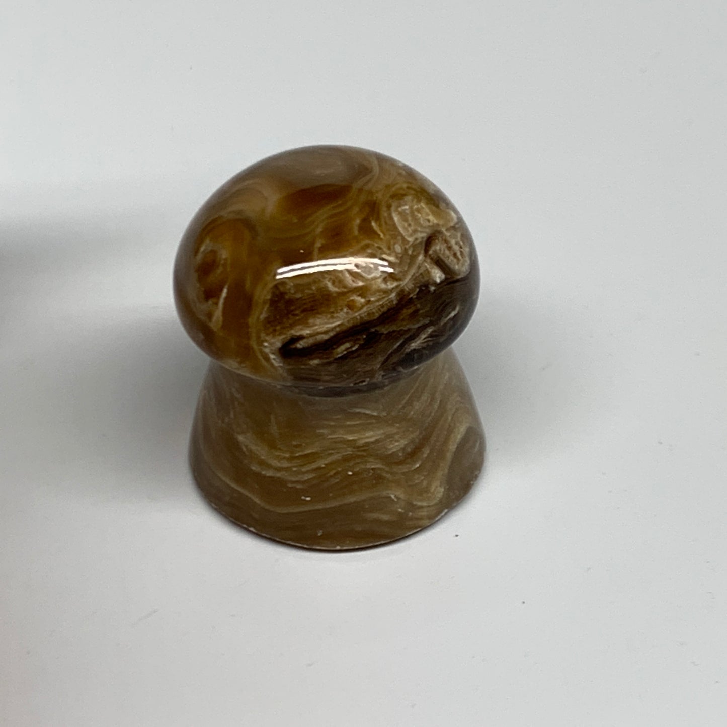 94.4g, 1.7x1.5", Chocolate Calcite Mushroom 2 Pieces bonded @Pakistan, B31701