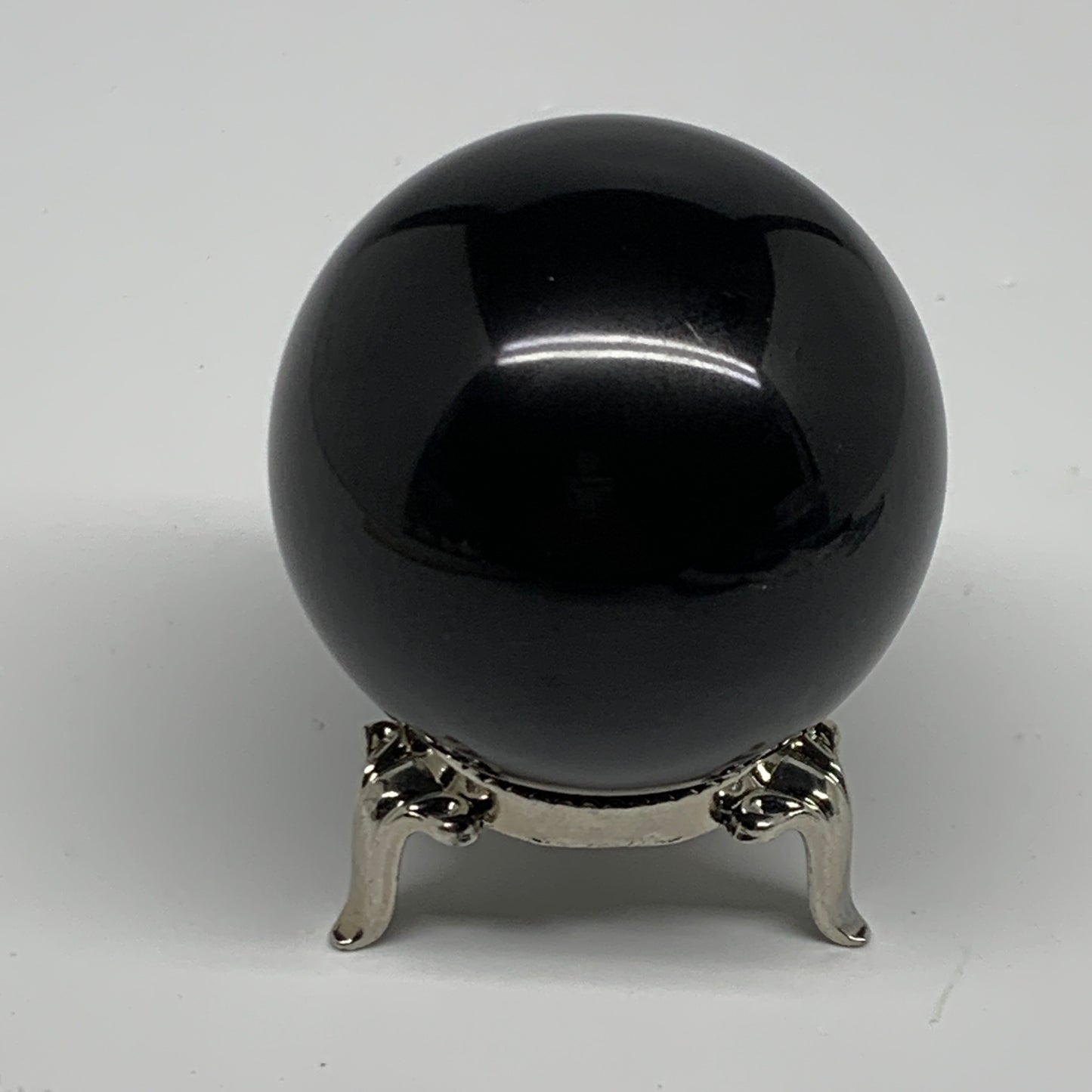 194.5g, 2"(50mm), Natural Black Jasper Sphere Ball Gemstone @India, B27904