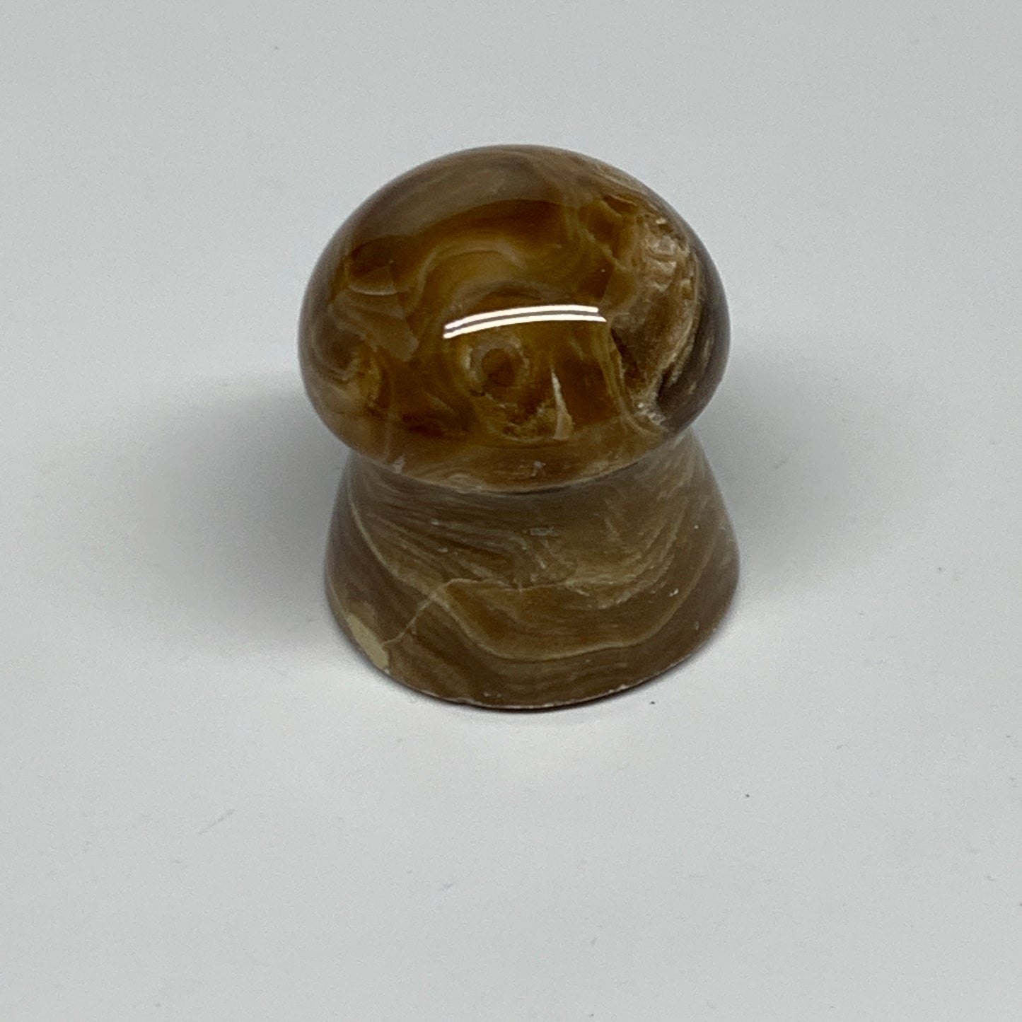 94.4g, 1.7x1.5", Chocolate Calcite Mushroom 2 Pieces bonded @Pakistan, B31701