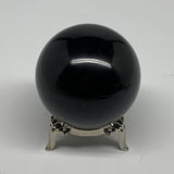 194.5g, 2"(50mm), Natural Black Jasper Sphere Ball Gemstone @India, B27904