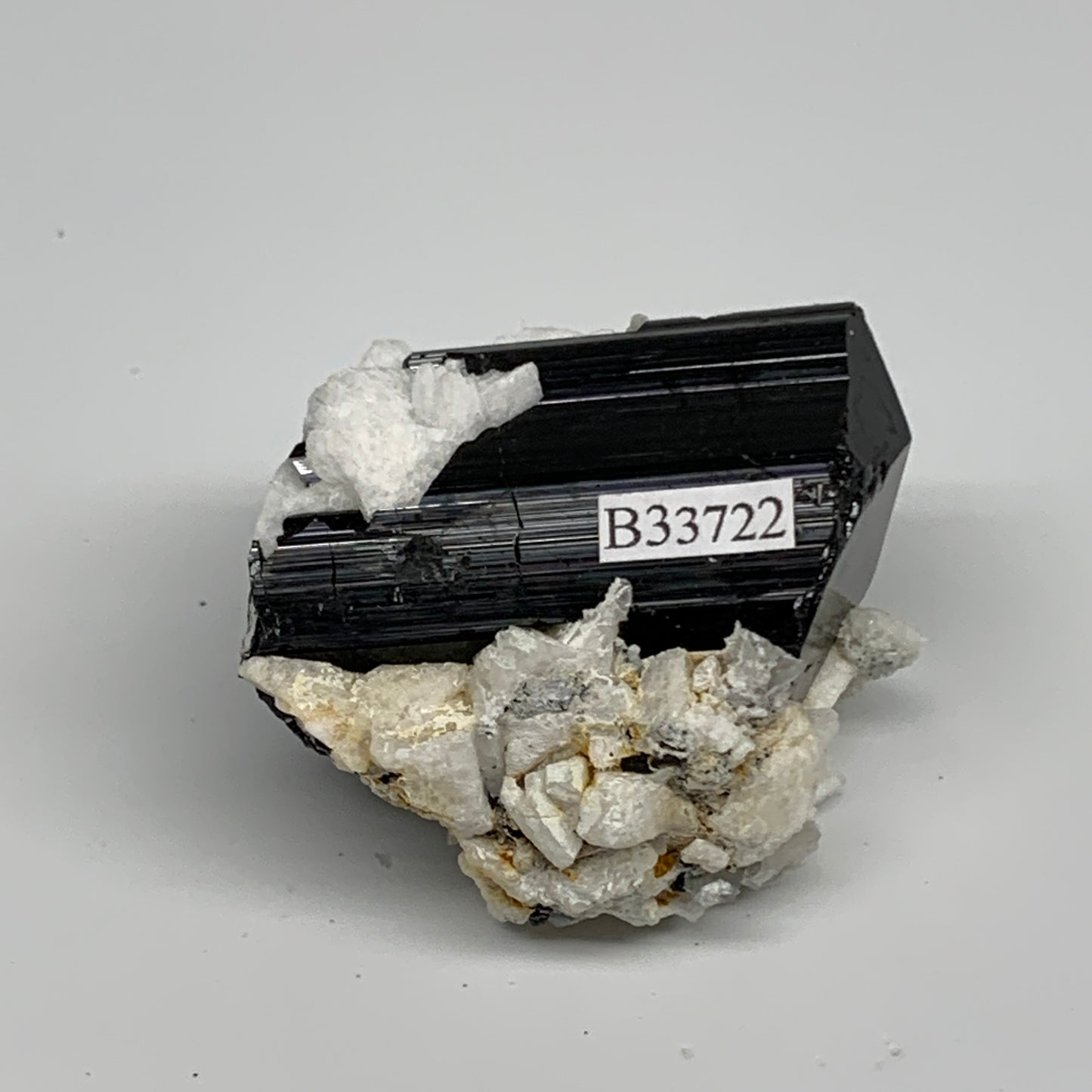 116.9g, 1.9"x1.4"x2", Black Tourmaline Phosphorus Mineral Specimen, B33722