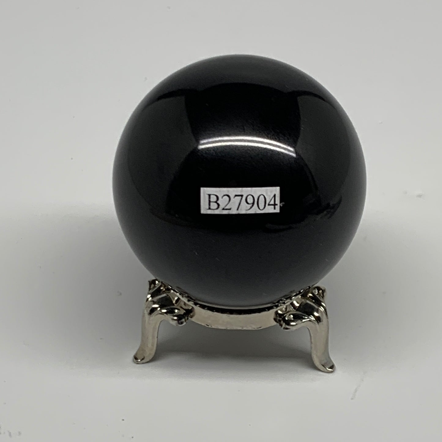 194.5g, 2"(50mm), Natural Black Jasper Sphere Ball Gemstone @India, B27904