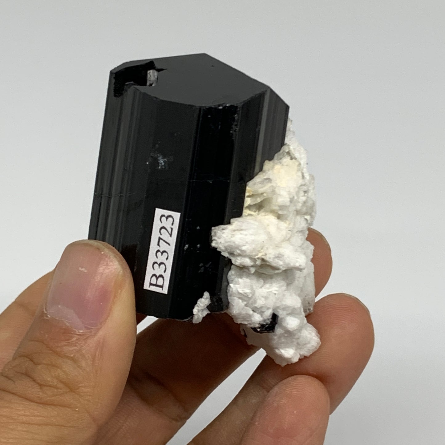 114.1g, 2.3"x1.6"x1.5", Black Tourmaline Phosphorus Mineral Specimen, B33723