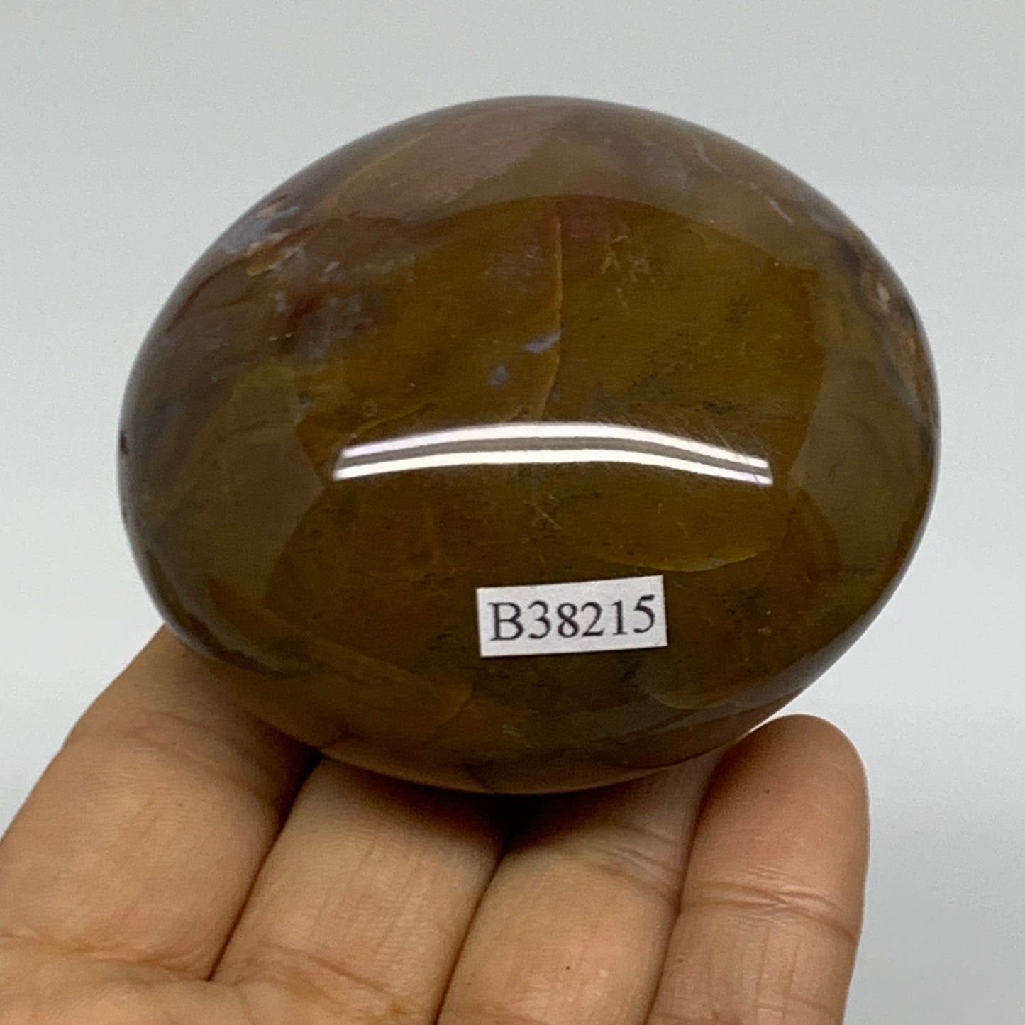 222.2g, 2.7"x2.5"x1.5" Natural Ocean Jasper Palm-Stone Orbicular Jasper, B38215