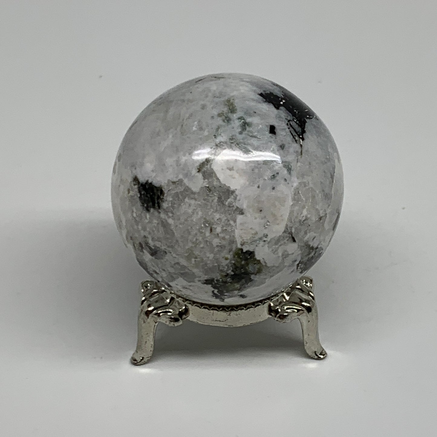 149.9g, 1.9"(47mm), Natural Rainbow Moonstone Sphere Ball Gemstone, B34359