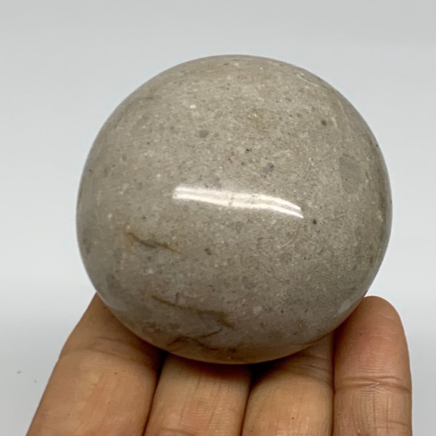 216.1g, 2.5"x2.4"x1.7" Natural Ocean Jasper Palm-Stone Orbicular Jasper, B38216