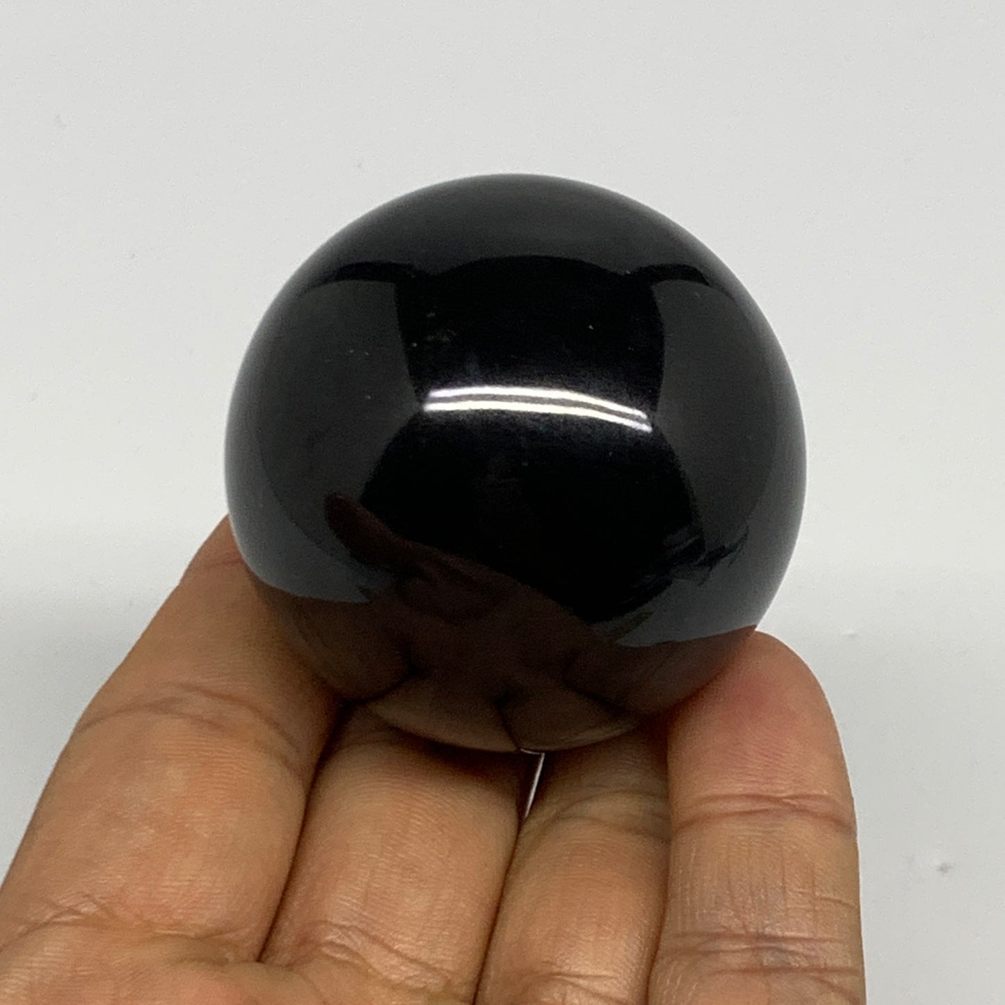156.2g, 1.8"(46mm), Natural Black Jasper Sphere Ball Gemstone @India, B27907