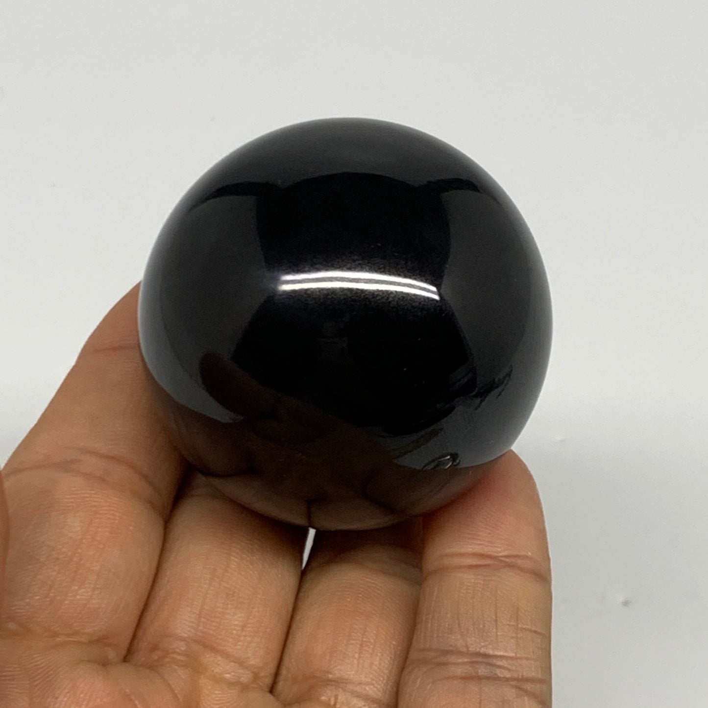 156.2g, 1.8"(46mm), Natural Black Jasper Sphere Ball Gemstone @India, B27907