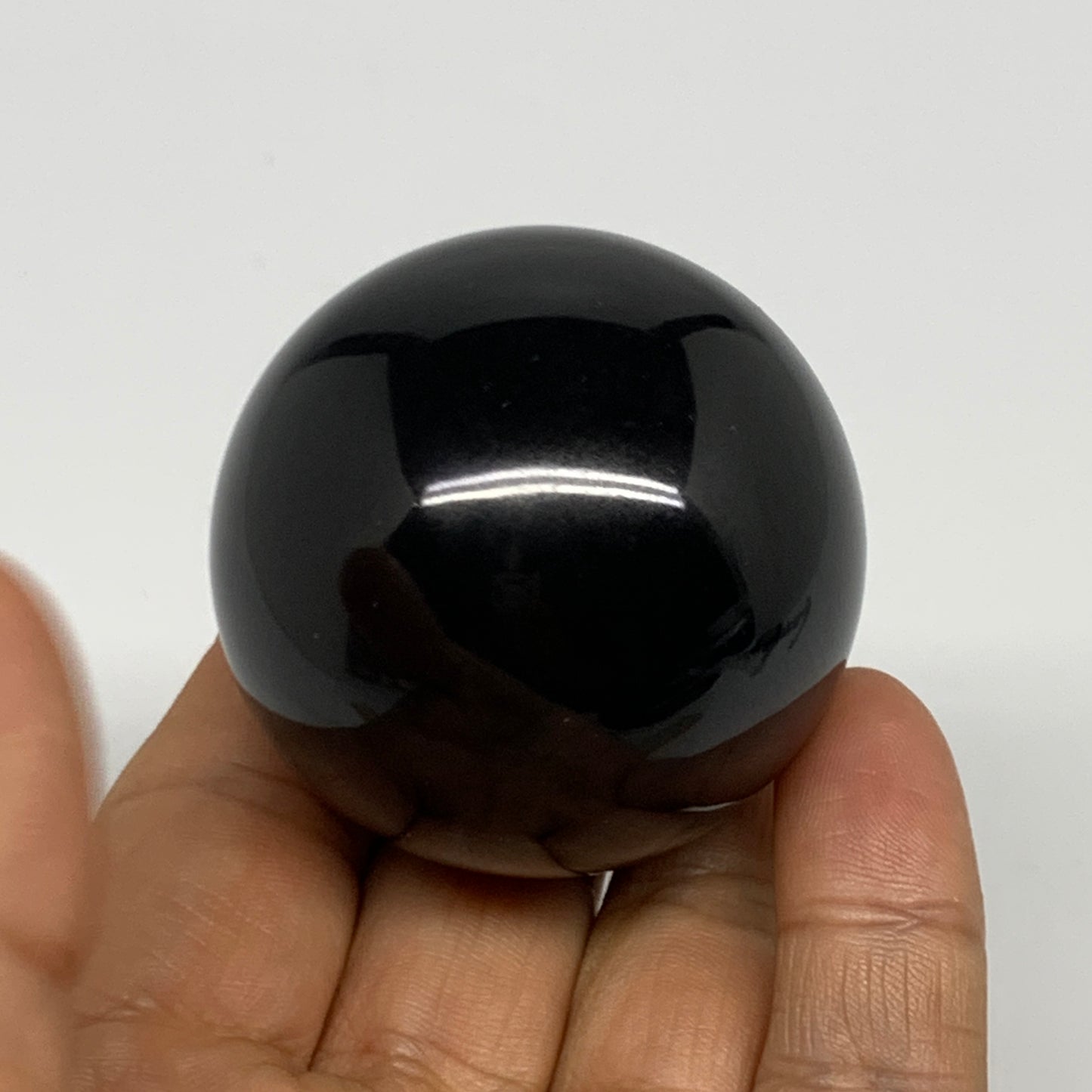 156.2g, 1.8"(46mm), Natural Black Jasper Sphere Ball Gemstone @India, B27907