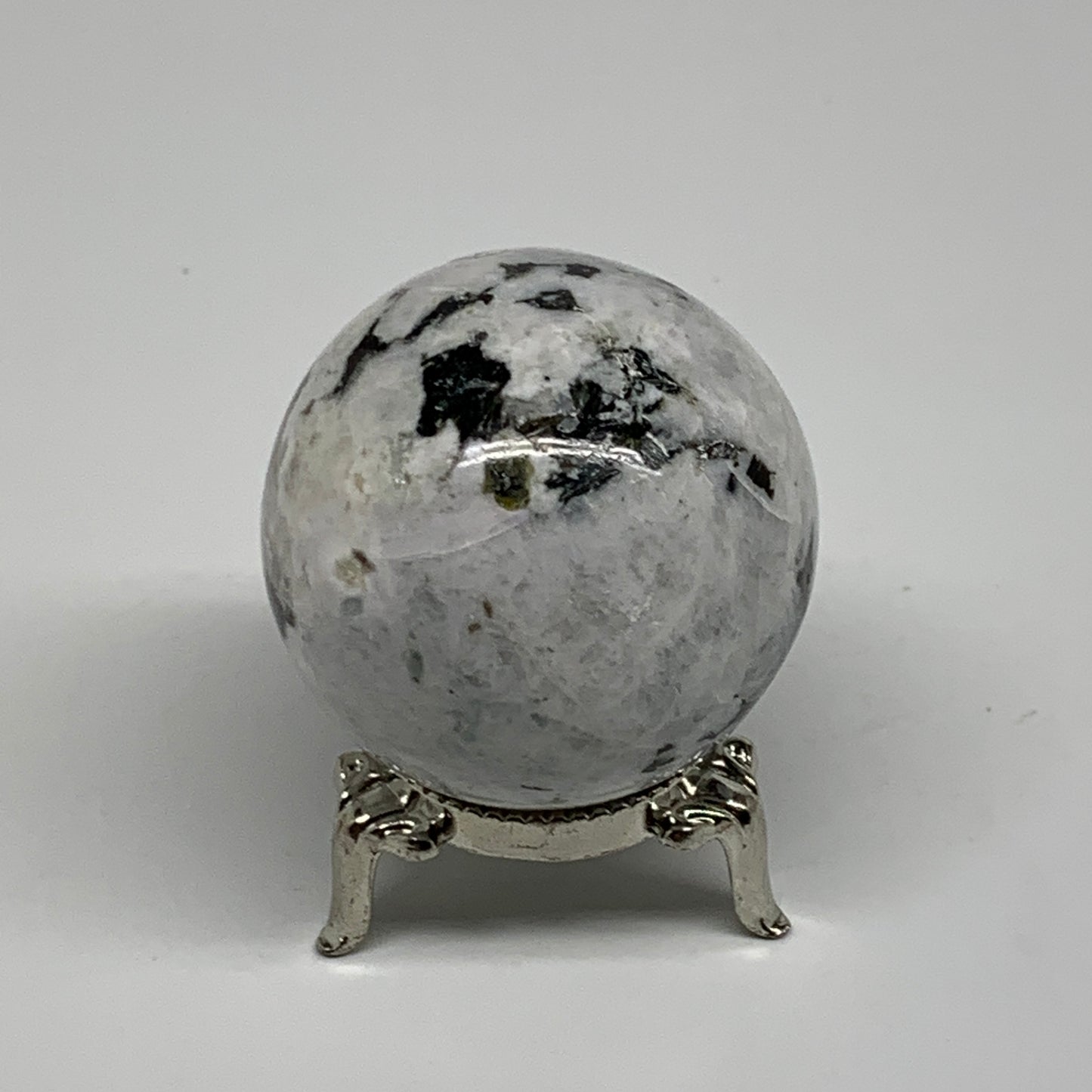 149.9g, 1.9"(47mm), Natural Rainbow Moonstone Sphere Ball Gemstone, B34359