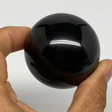 156.2g, 1.8"(46mm), Natural Black Jasper Sphere Ball Gemstone @India, B27907