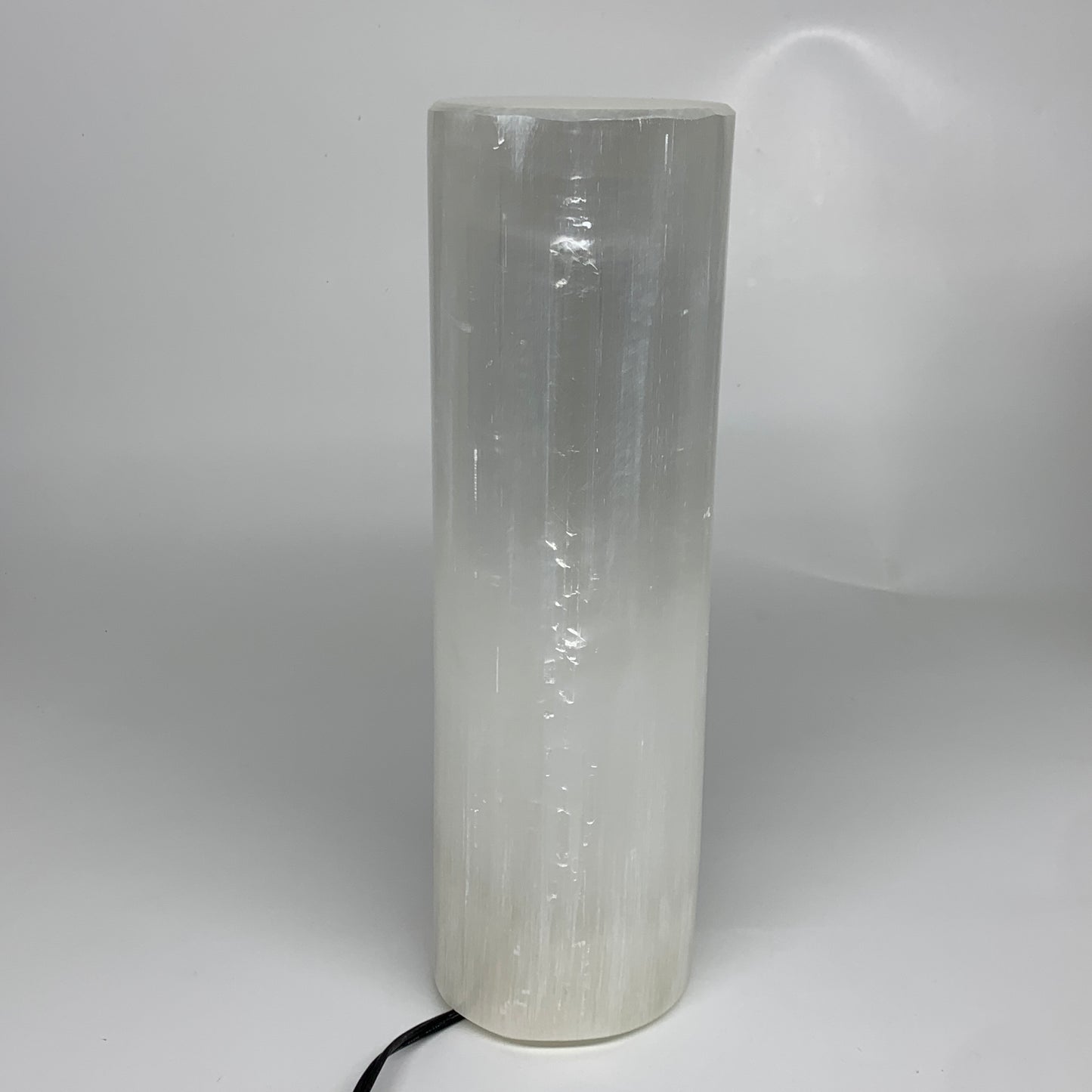 9.2 lbs, 11.75"x3.4" Cylinder Selenite (Satin Spar) Lamp Tower W/Chord, B35813