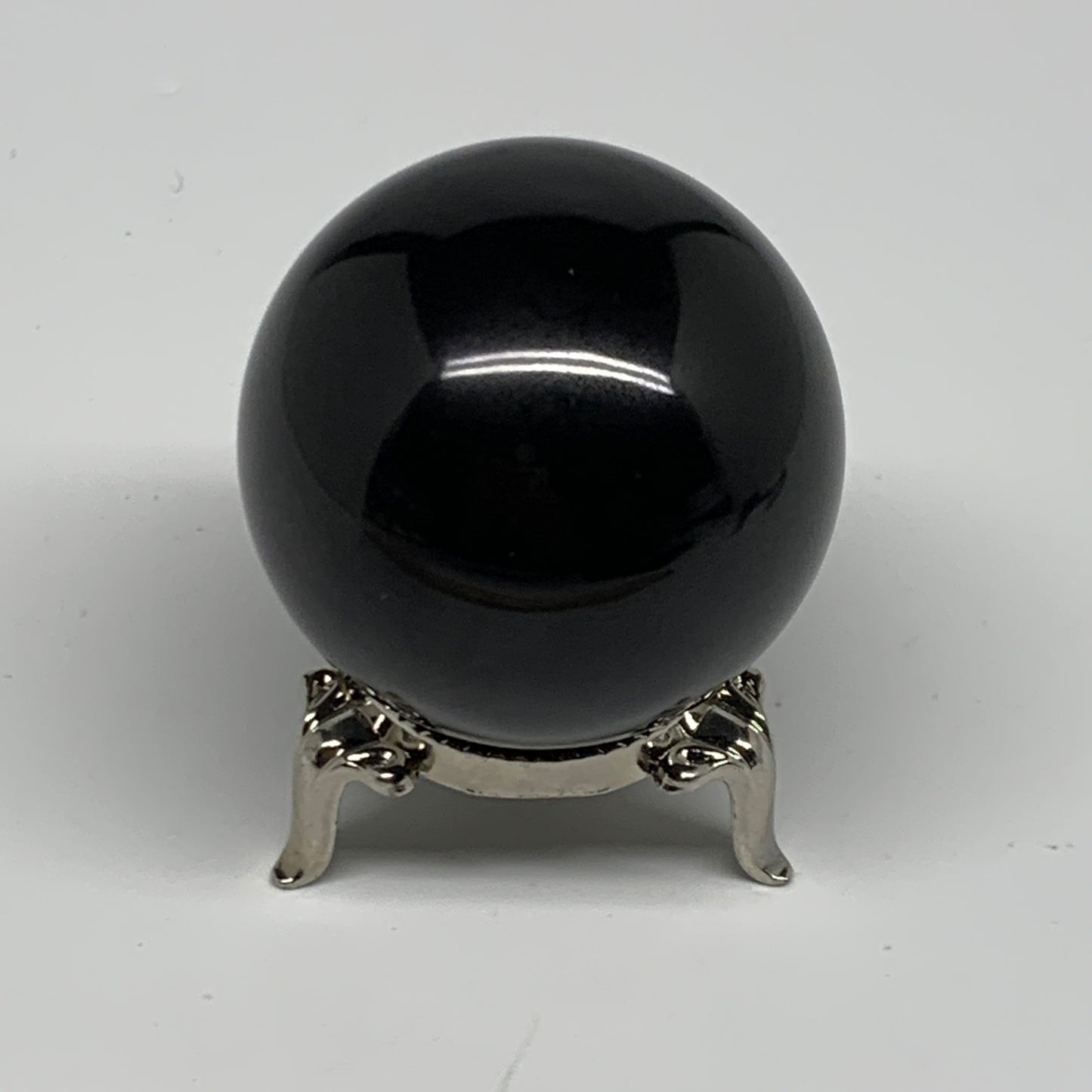 156.2g, 1.8"(46mm), Natural Black Jasper Sphere Ball Gemstone @India, B27907