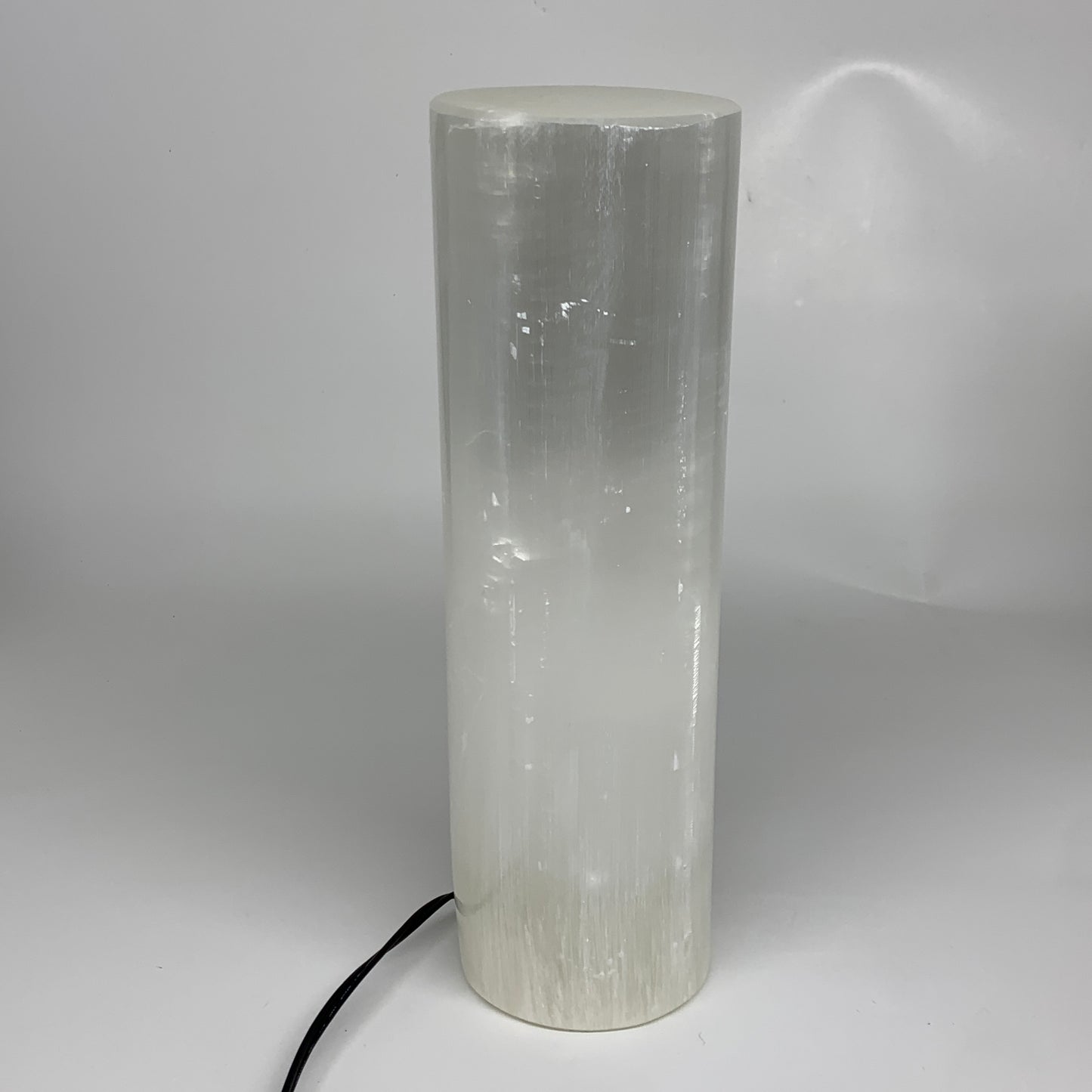 9.2 lbs, 11.75"x3.4" Cylinder Selenite (Satin Spar) Lamp Tower W/Chord, B35813