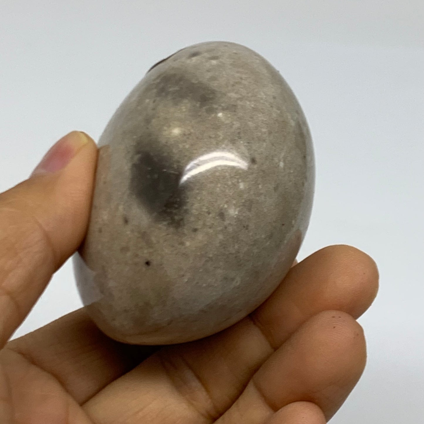 216.1g, 2.5"x2.4"x1.7" Natural Ocean Jasper Palm-Stone Orbicular Jasper, B38216