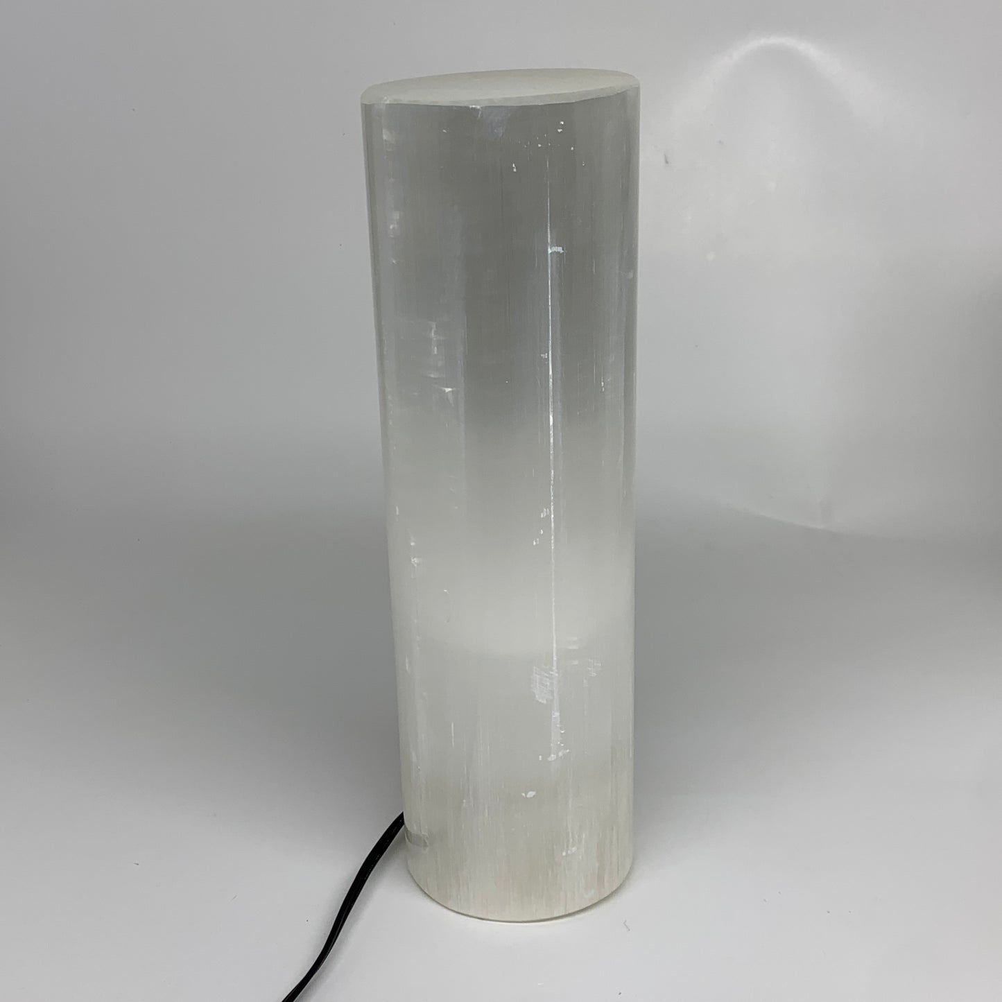 9.2 lbs, 11.75"x3.4" Cylinder Selenite (Satin Spar) Lamp Tower W/Chord, B35813