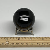 156.2g, 1.8"(46mm), Natural Black Jasper Sphere Ball Gemstone @India, B27907